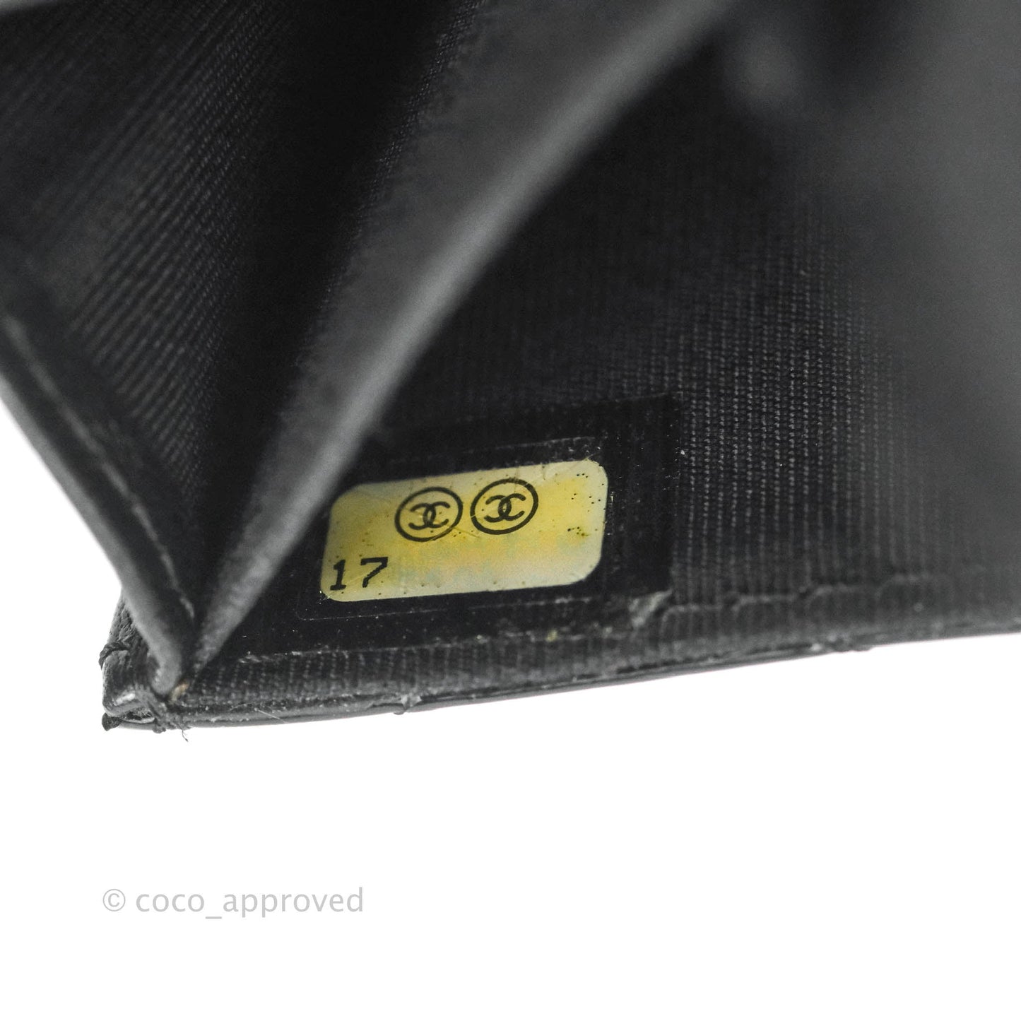 Chanel Quilted Flap Card Holder So Black Patent