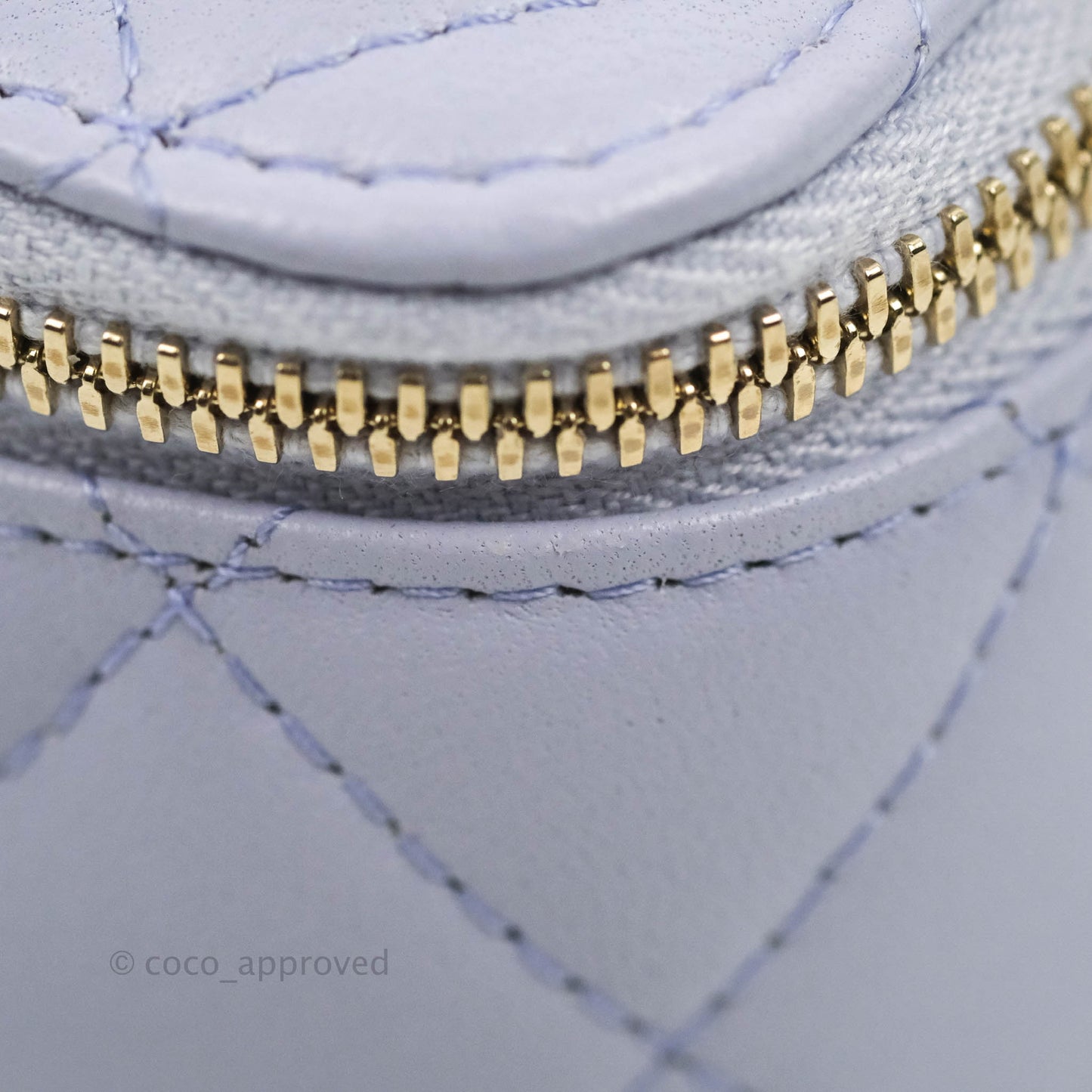 Chanel Mini Top Handle Vanity With Chain Lilac Lambskin Gold Hardware