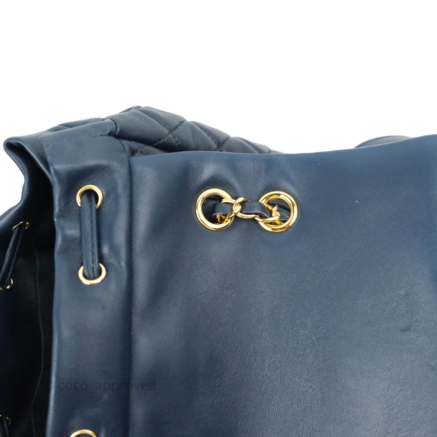 Chanel Small Quilted Urban Spirit Backpack Navy Gold Hardware