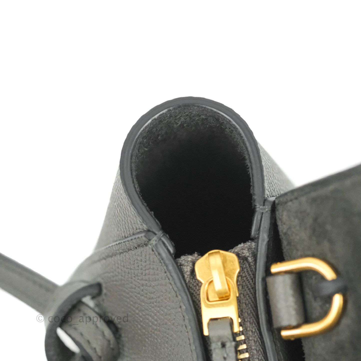 Celine Pico Belt Bag Grey Grained Calfskin Gold Hardware