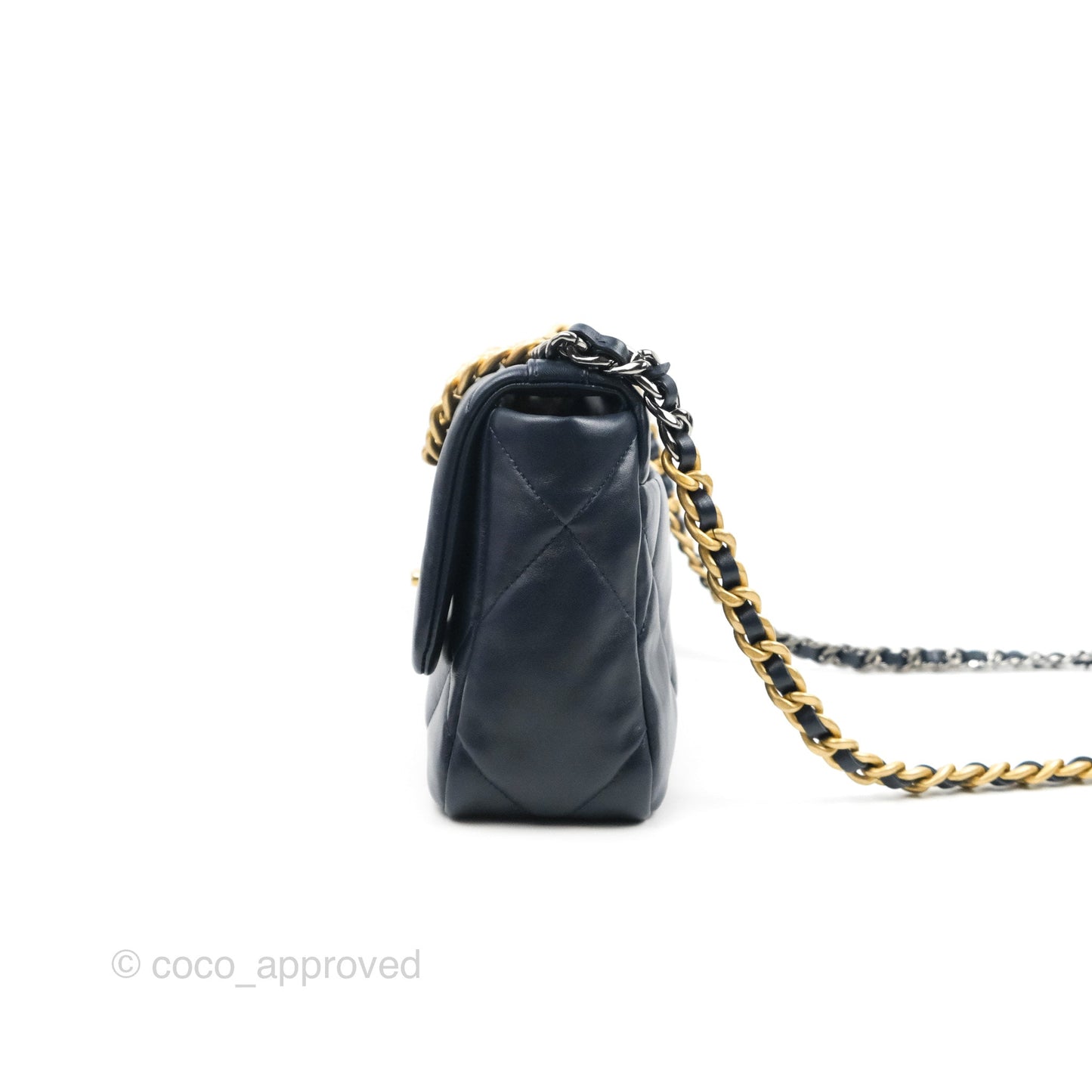 Chanel 19 Small Navy Lambskin Mixed Hardware