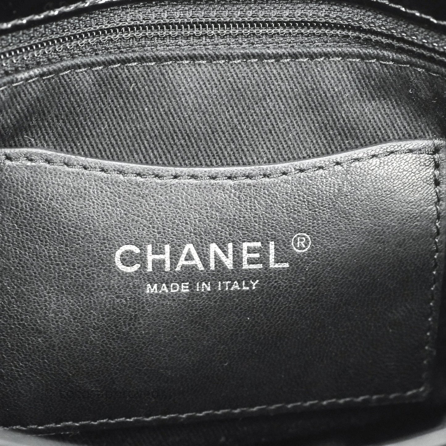 Chanel Quilted Large Just Mademoiselle Black Patent Silver Hardware
