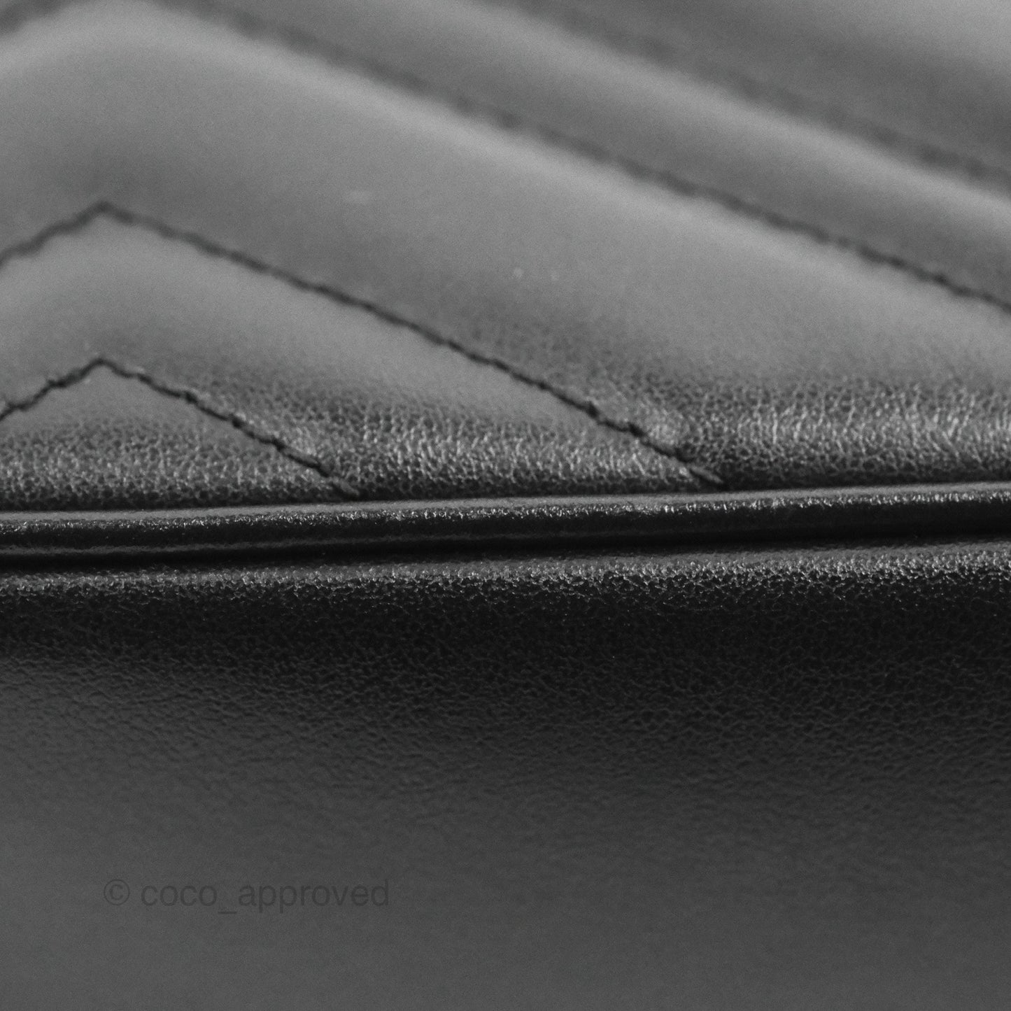 Gucci Mini Chevron GG Marmont Matelassé Bag So Black Calfskin