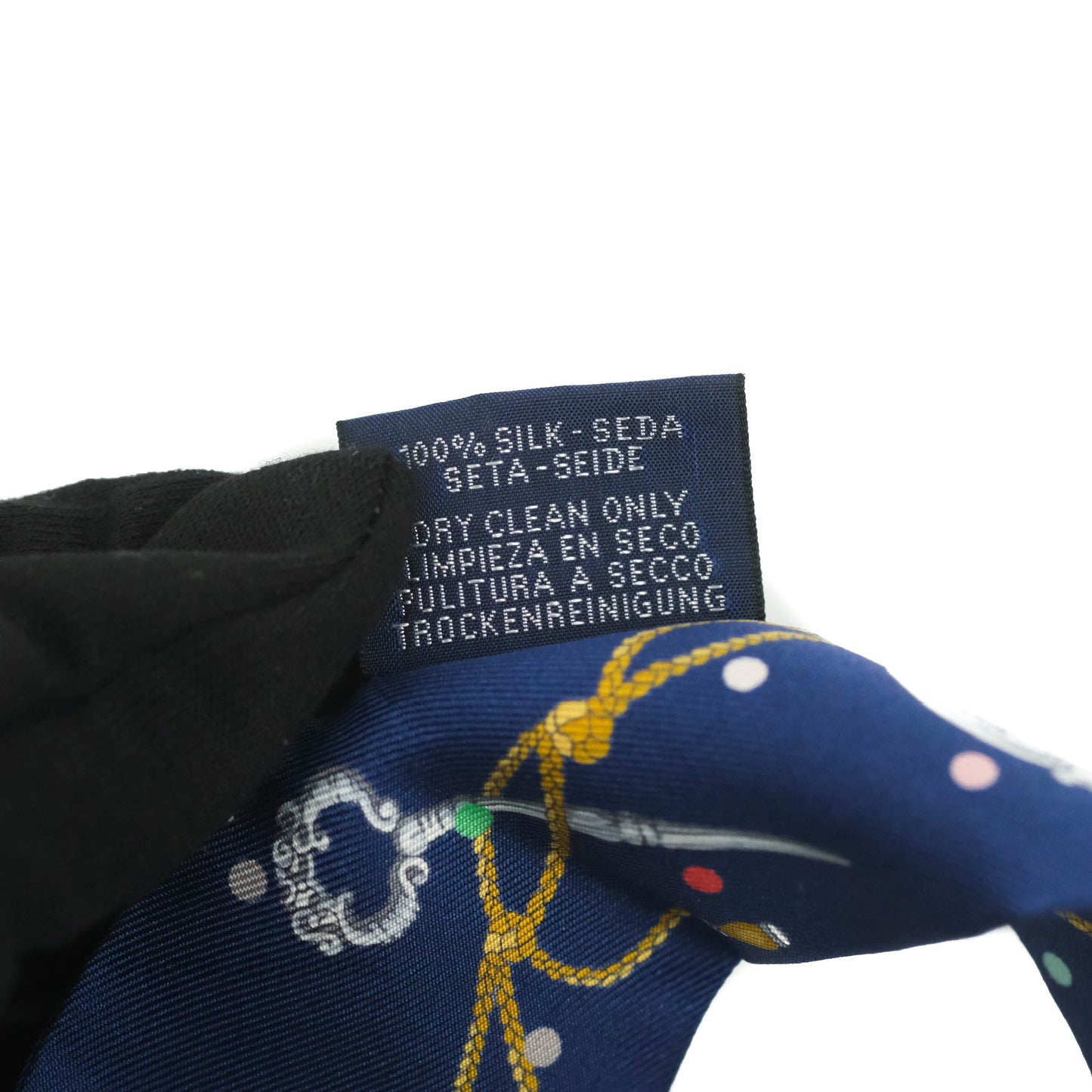 Hermès Silk Les Cles a Pois Twilly