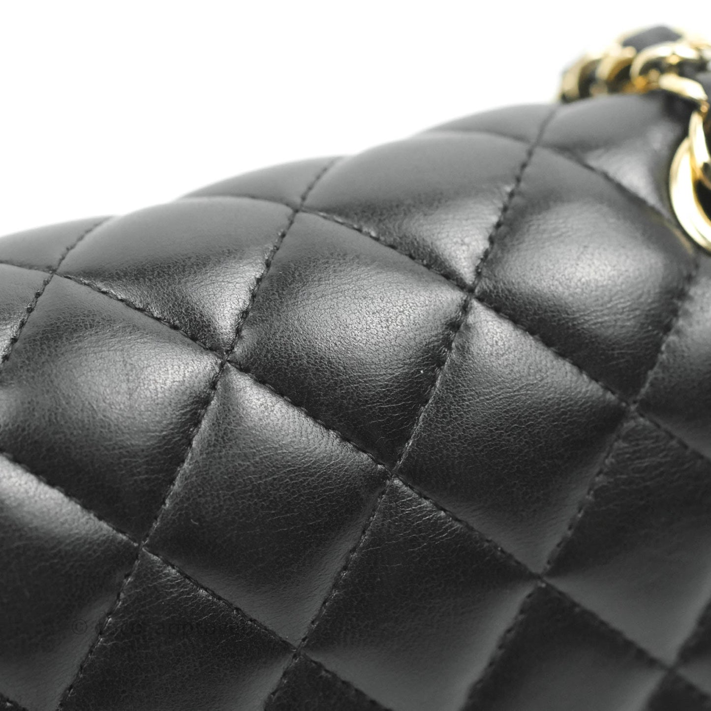 Chanel M/L Medium Flap Bag Valentine Limited Edition Black Lambskin Gold Hardware