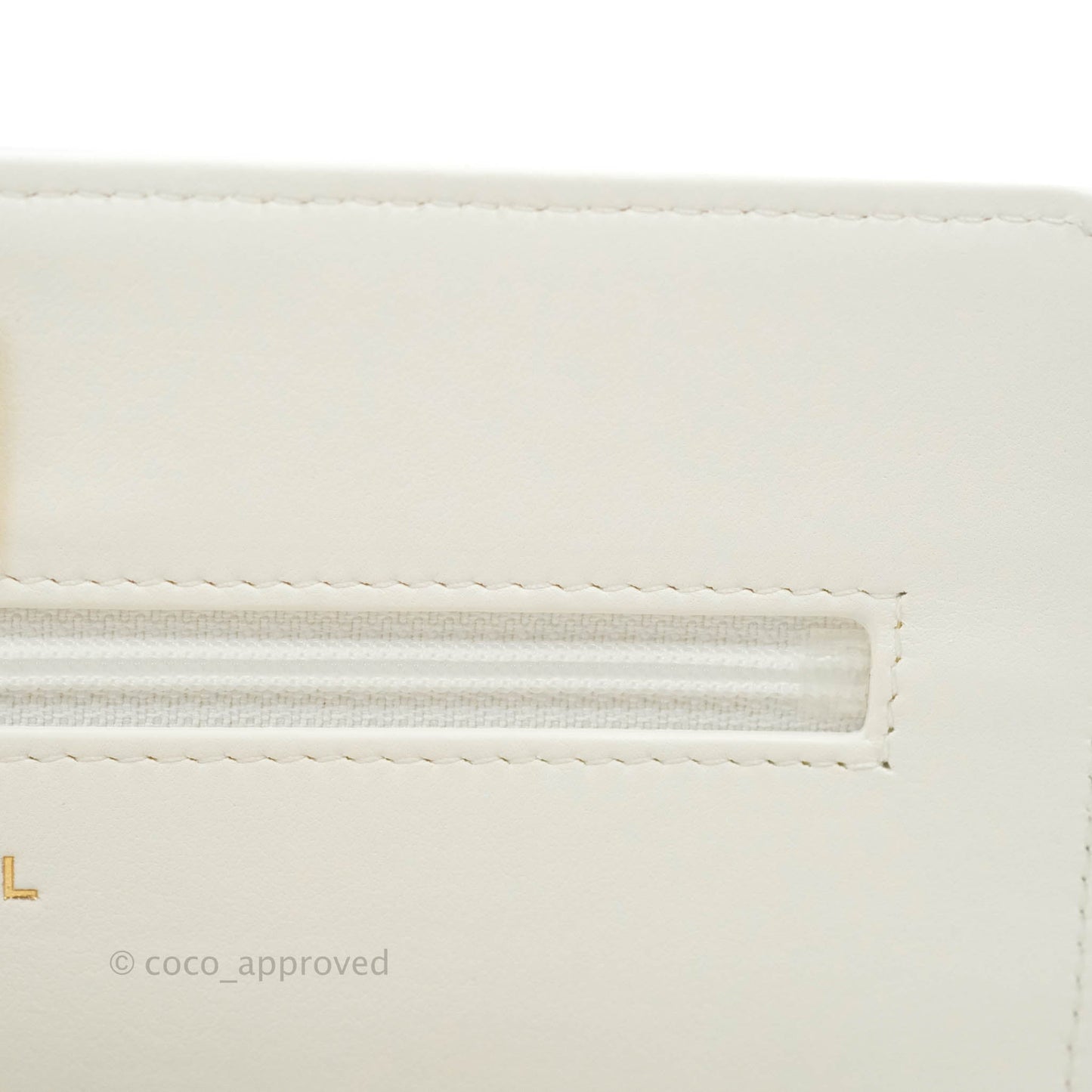 Chanel Quilted Pearl Crush Wallet on Chain WOC White Lambskin Aged Gold Hardware