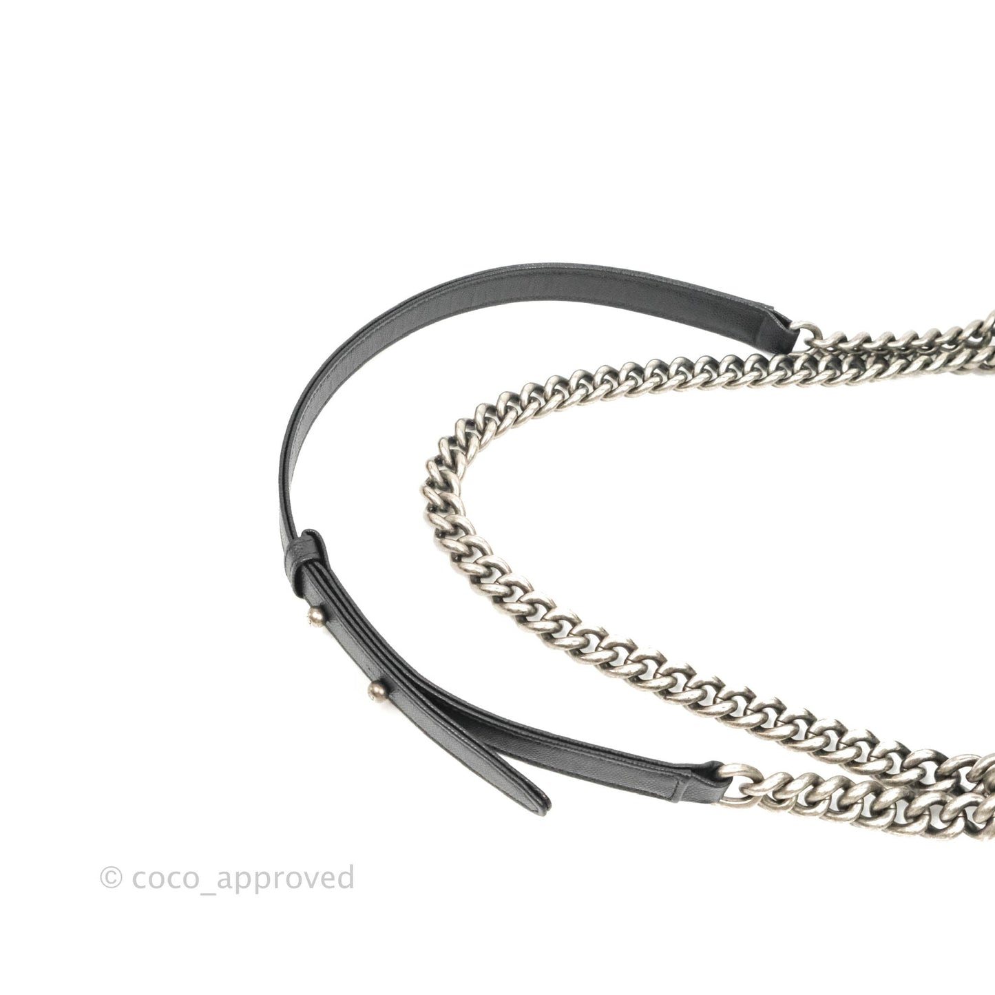 Chanel Quilted Medium Boy Black Caviar Ruthenium Hardware