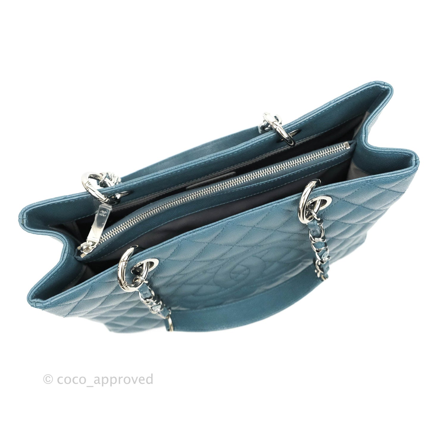 Chanel GST Blue Caviar Silver Hardware