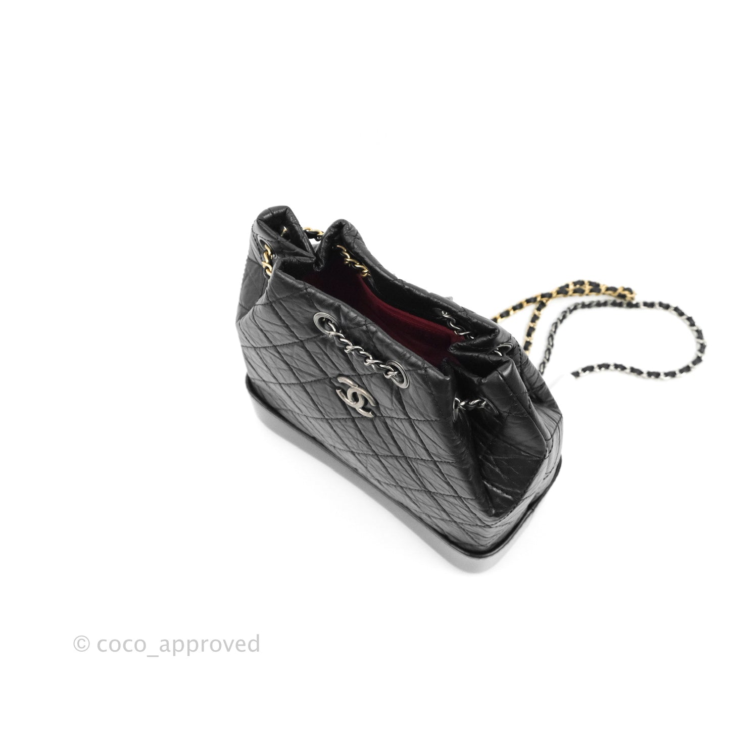 Chanel Small Gabrielle Backpack Black Aged Calfskin