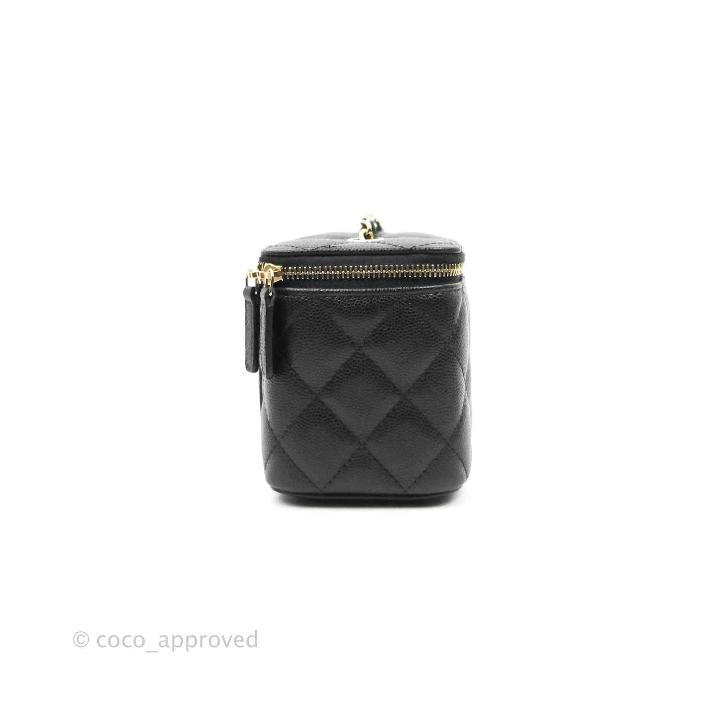 Chanel Classic Vanity Rectangular Black Caviar Gold Hardware