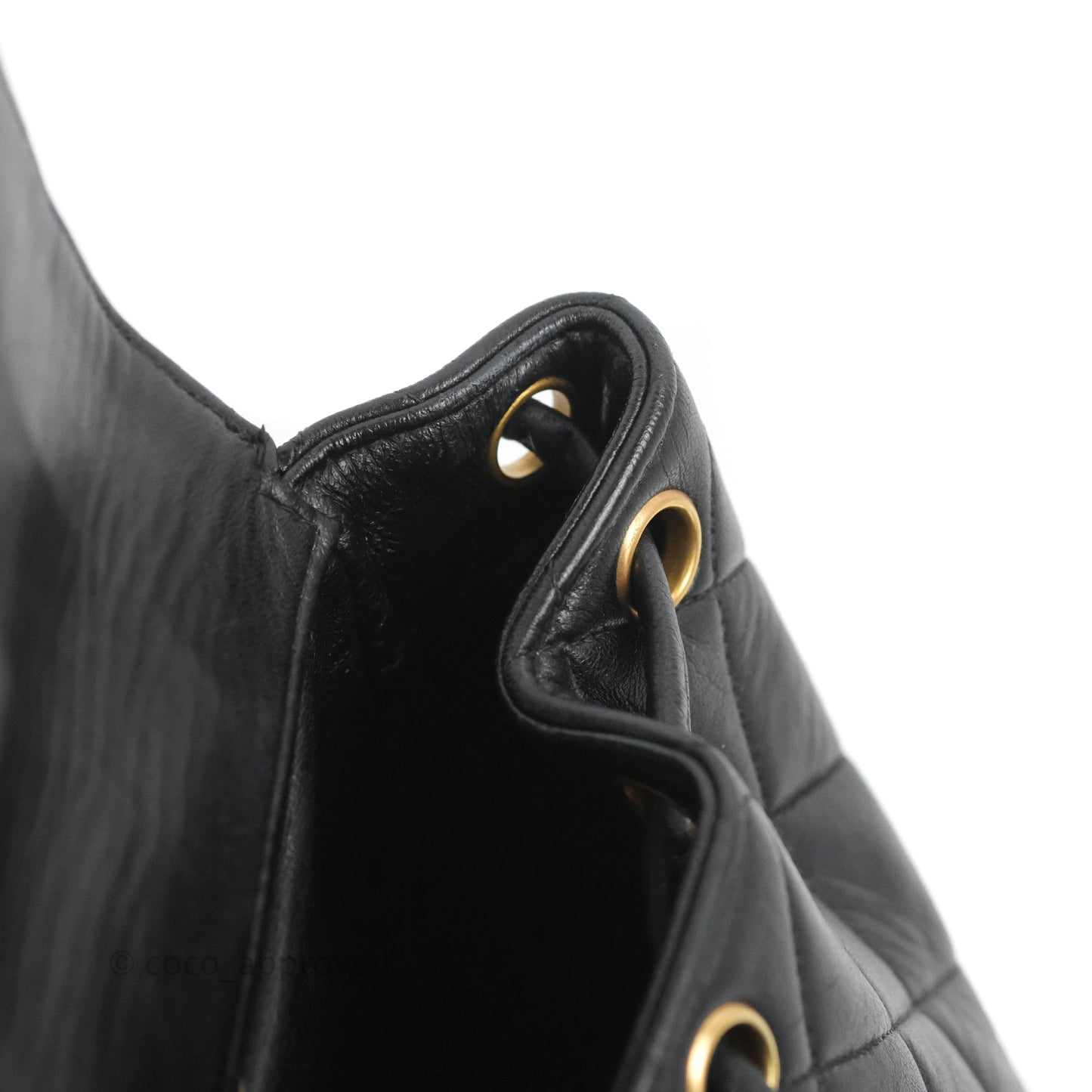 Chanel Vintage CC Duma Backpack Black Lambskin 24K Gold Hardware