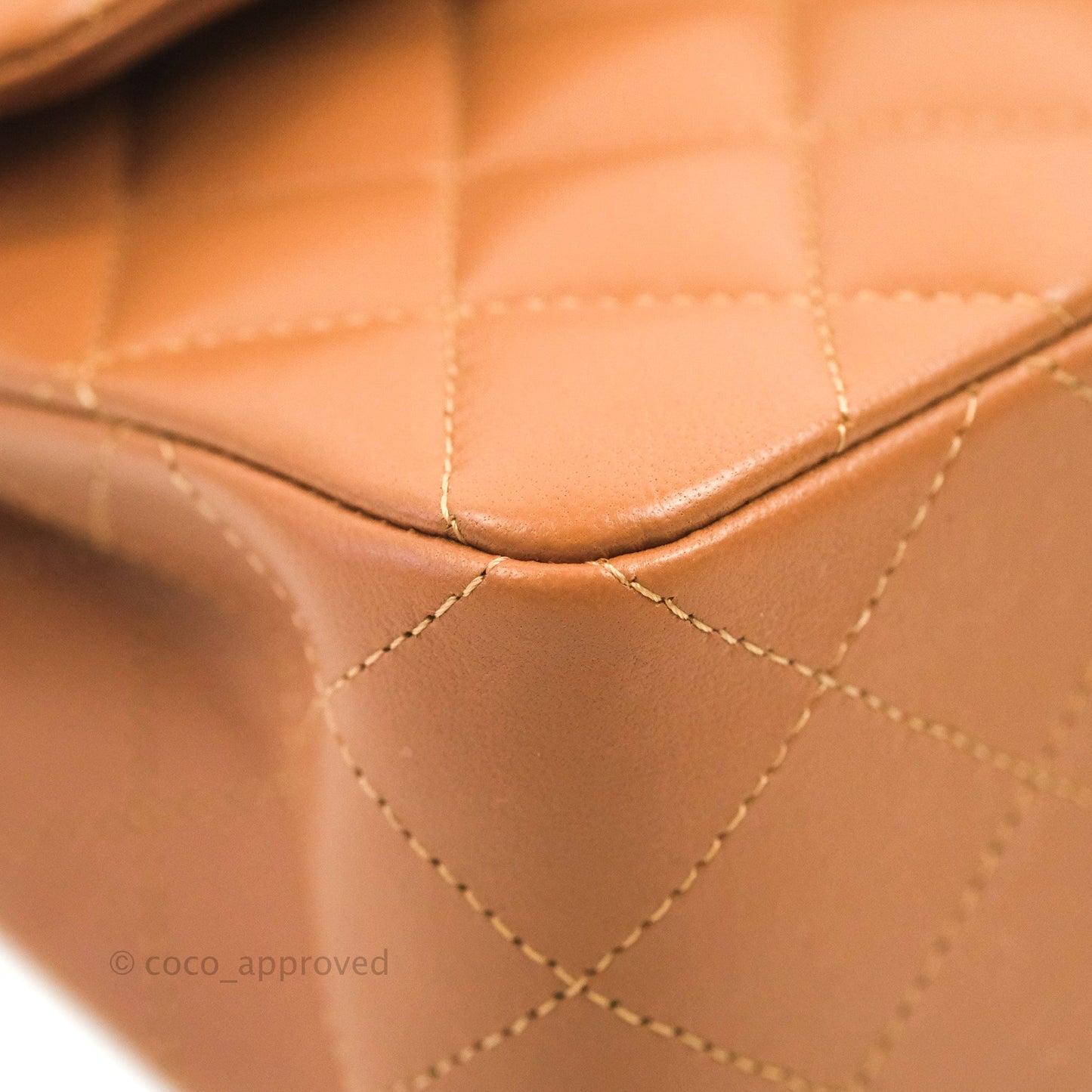 Chanel Small Classic Quilted Flap Dark Beige Caramel Lambskin Gold Hardware 22S