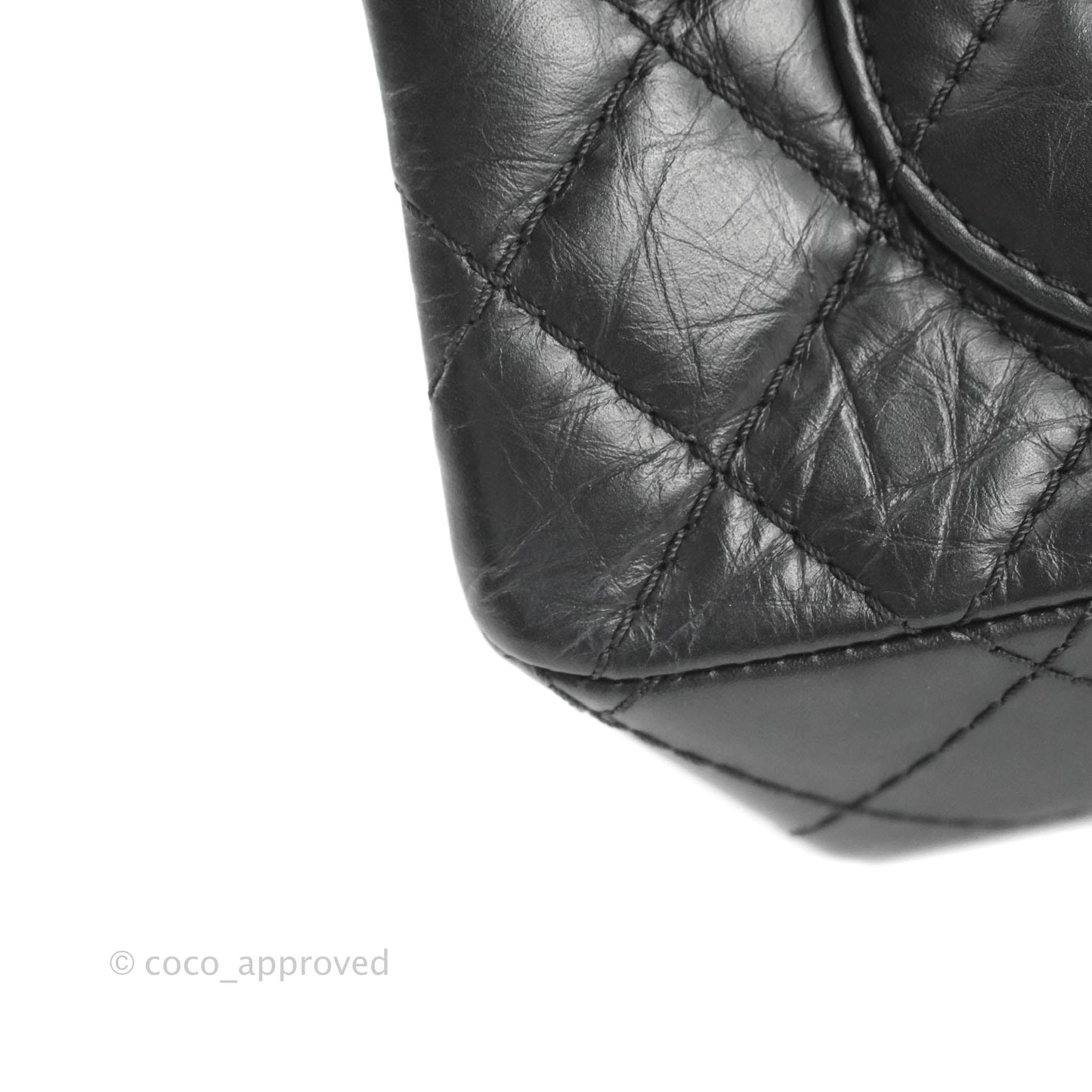 Chanel Reissue 225 Quilted Flap Black Aged Calfskin Aged Gold Hardware
