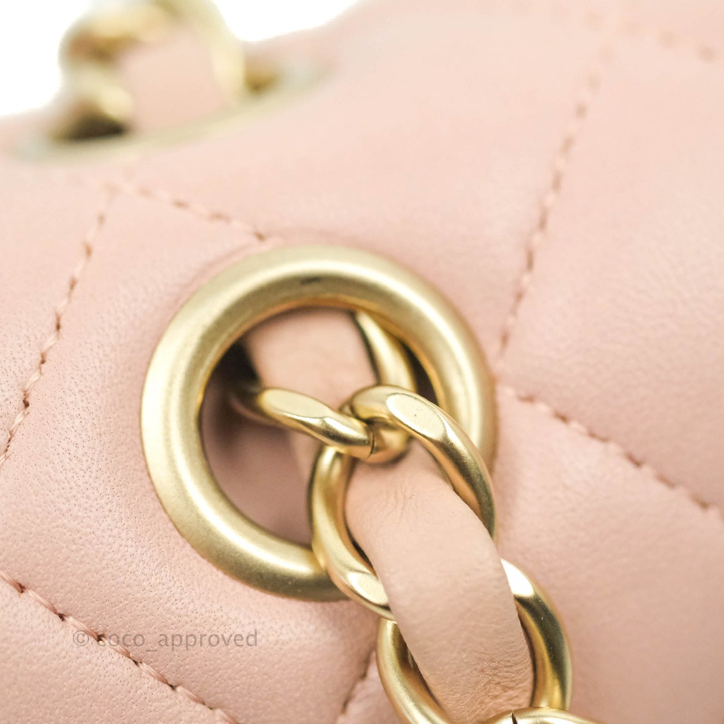 Chanel Classic M/L Medium Flap Quilted Light Pink Lambskin Matte Gold Hardware
