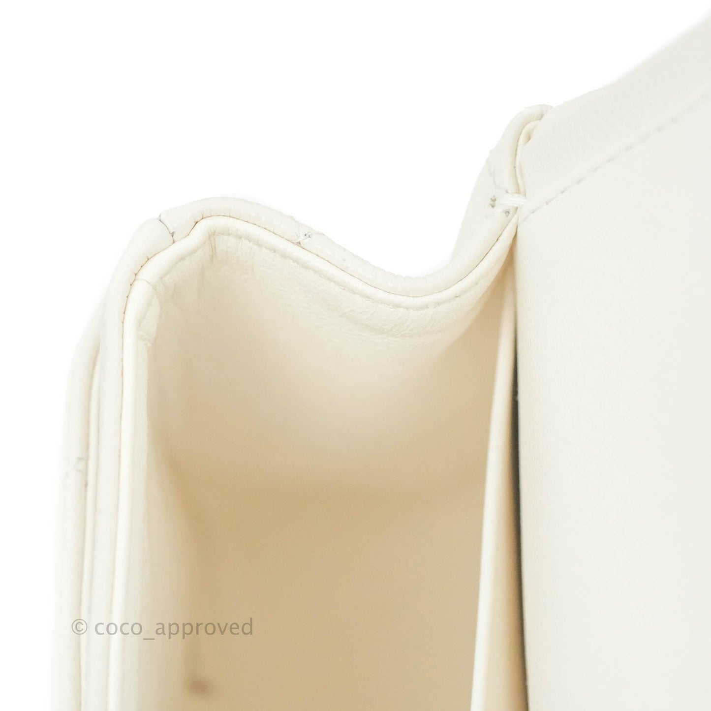 Chanel Classic Small S/M Flap White Caviar Gold Hardware
