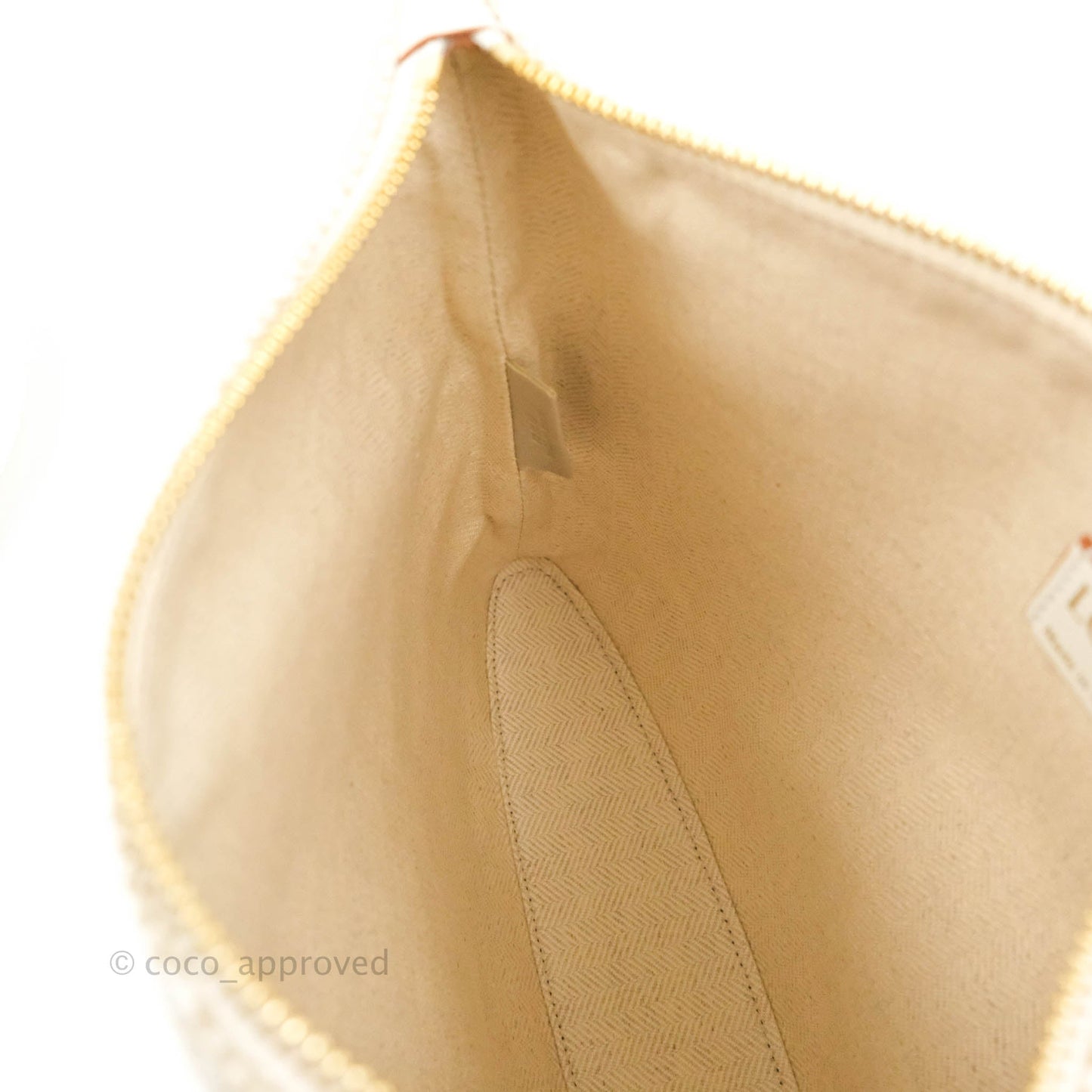 Loewe Paula's Ibiza Anagram Canvas Pouch Ivory White