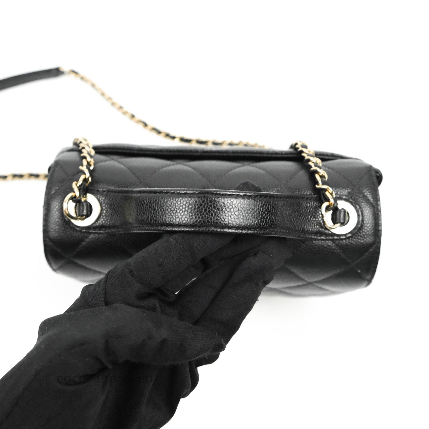 Chanel Quilted Small Business Affinity Flap Black Caviar Gold Hardware