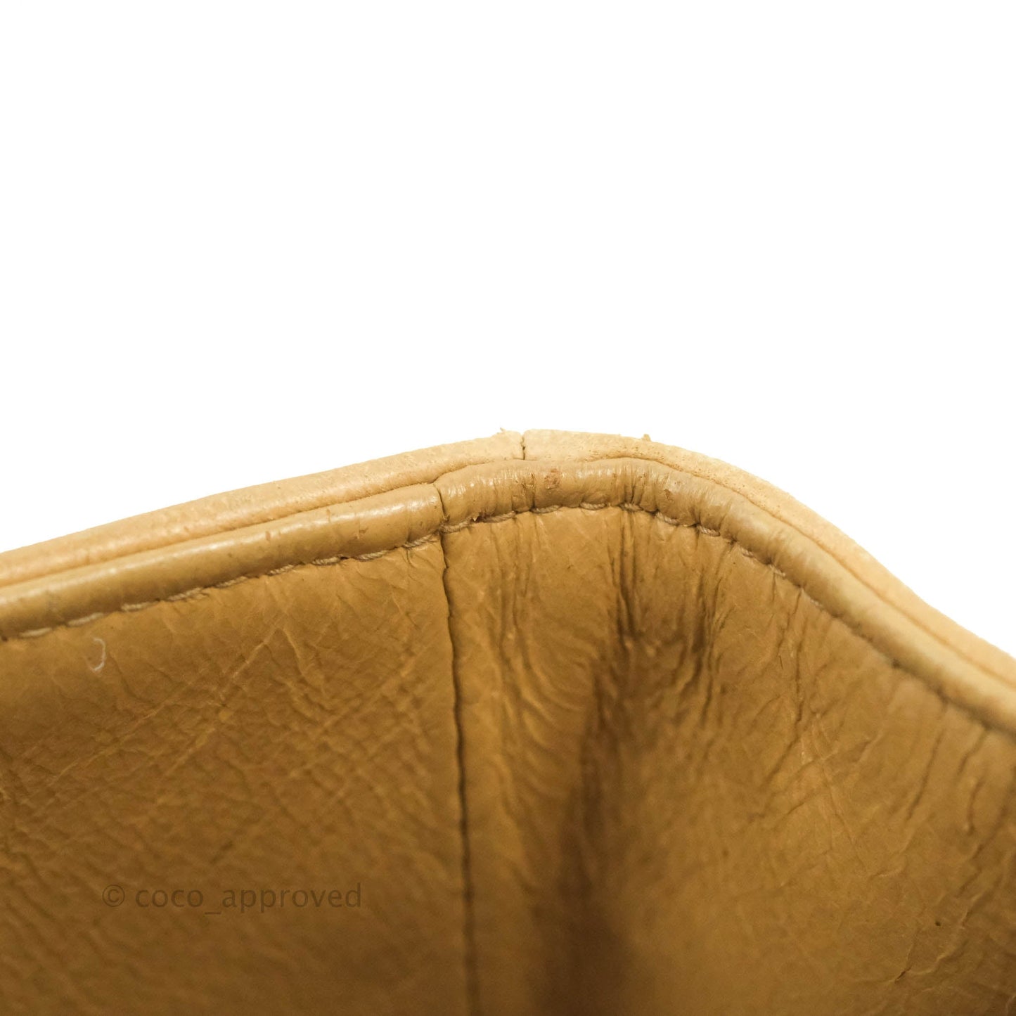 Chanel Vintage Small Quilted Classic Diana Flap Bag Beige Lambskin 24K Gold Hardware