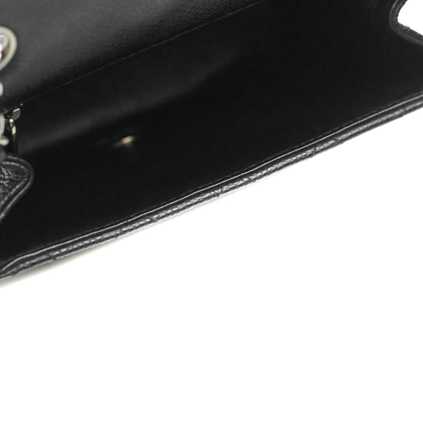 Chanel Mini Square Black Caviar Silver Hardware