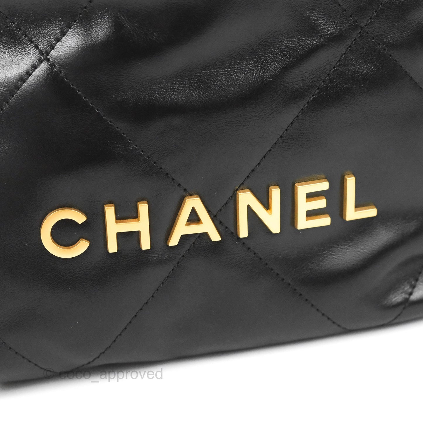 Chanel 22 Mini Bag Black Crumpled Calfskin