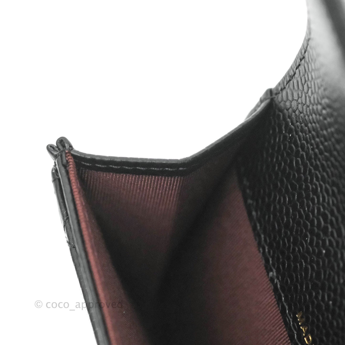 Chanel Quilted Flap Card Holder Black Caviar Gold Hardware