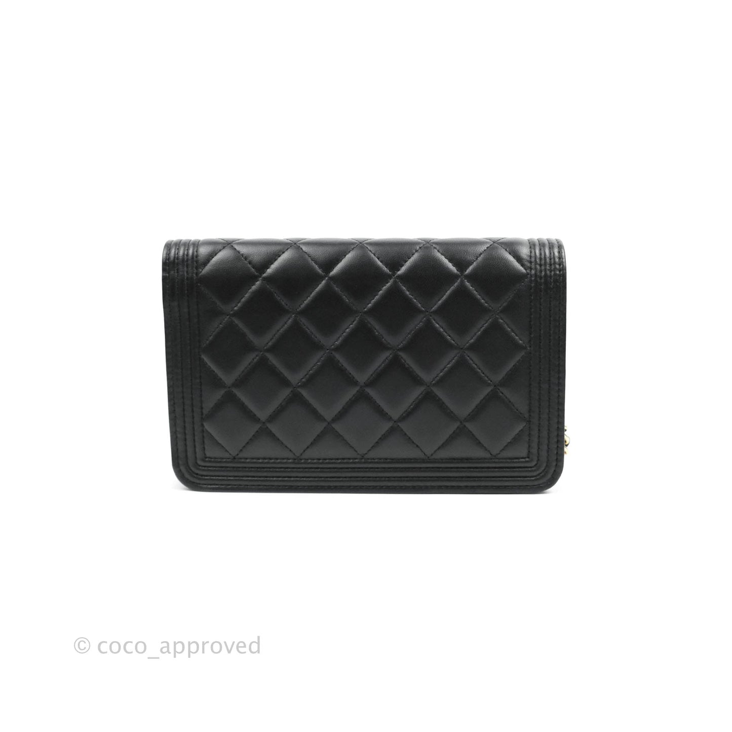 Chanel Boy Wallet on Chain WOC Black Lambskin Gold Hardware