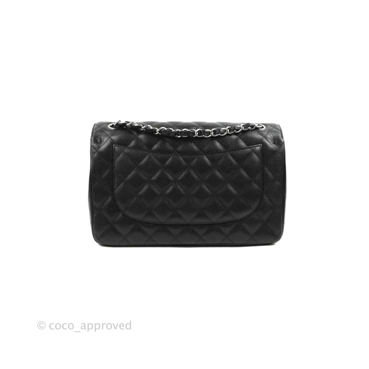 Chanel Jumbo Double Flap Black Caviar Silver Hardware⁣⁣
