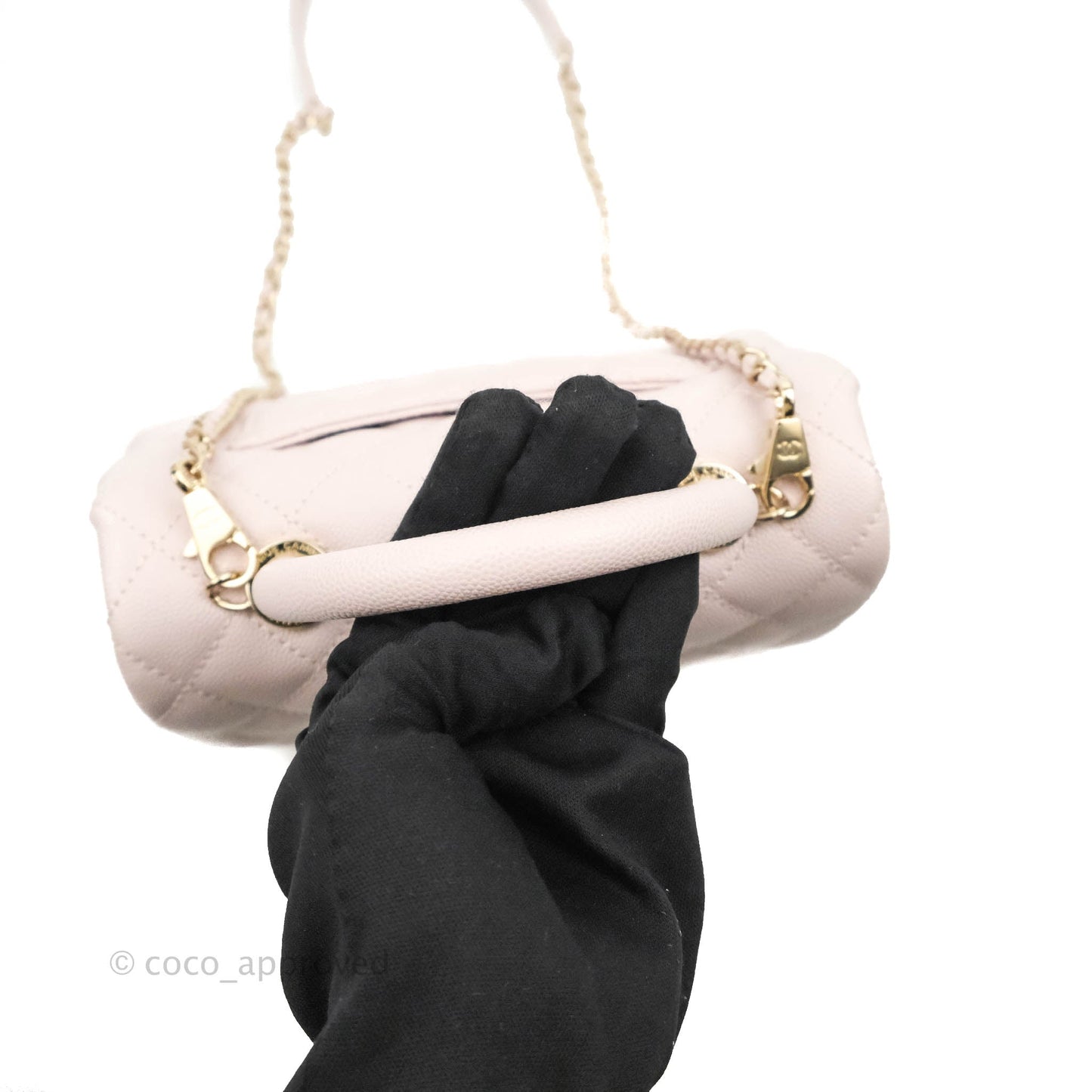 Chanel Small Coco Handle Light Lilac Pink Caviar Gold Hardware 20A