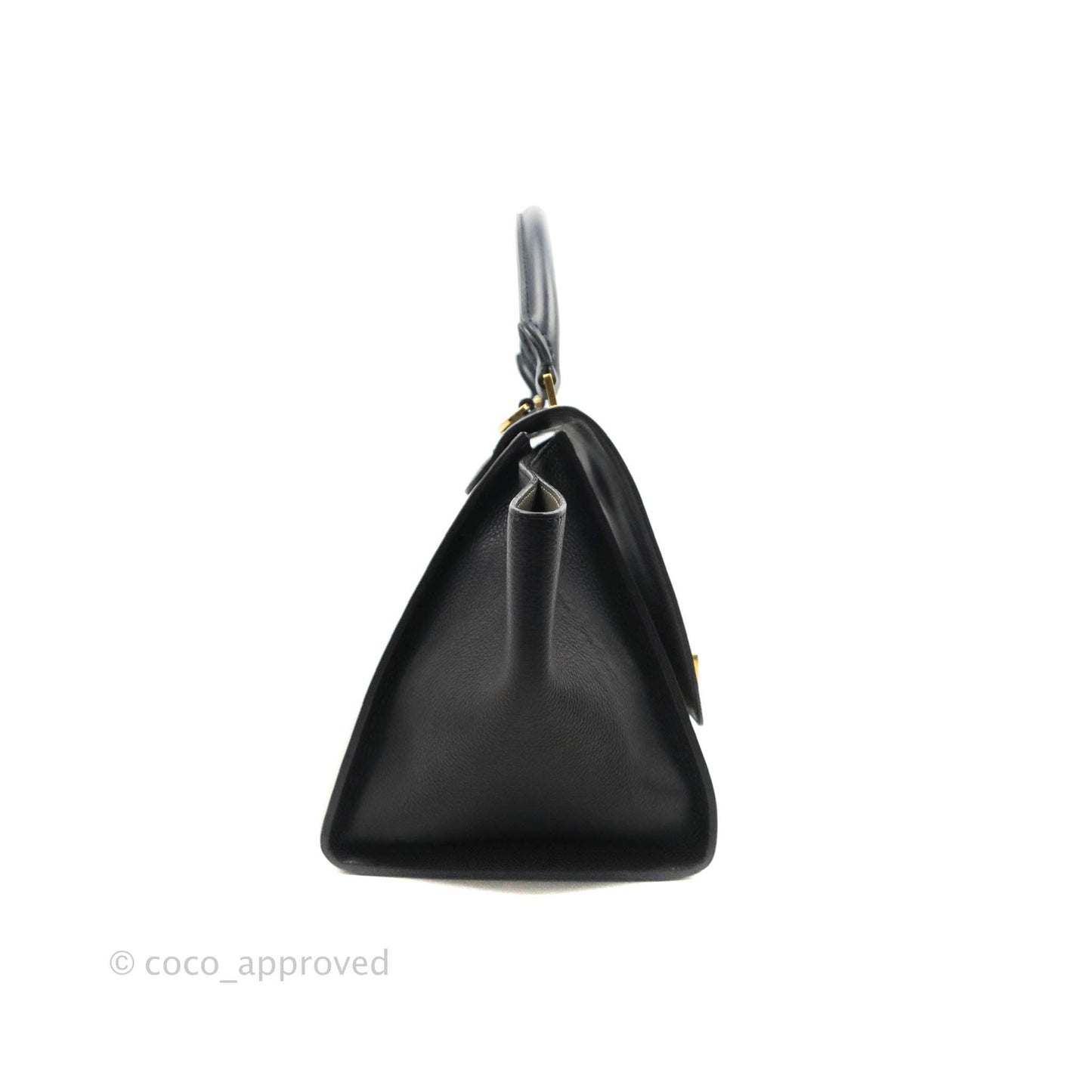 Celine Sleek Calfskin Small Tri-Color Trapeze Dark Blue