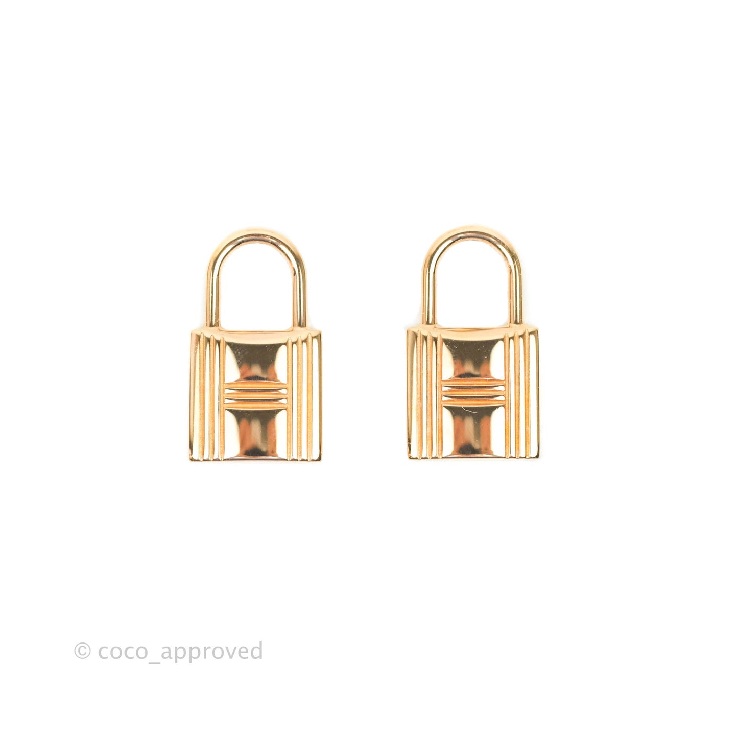 Hermès O'Kelly Earrings Etoupe Swift Rose Gold Hardware