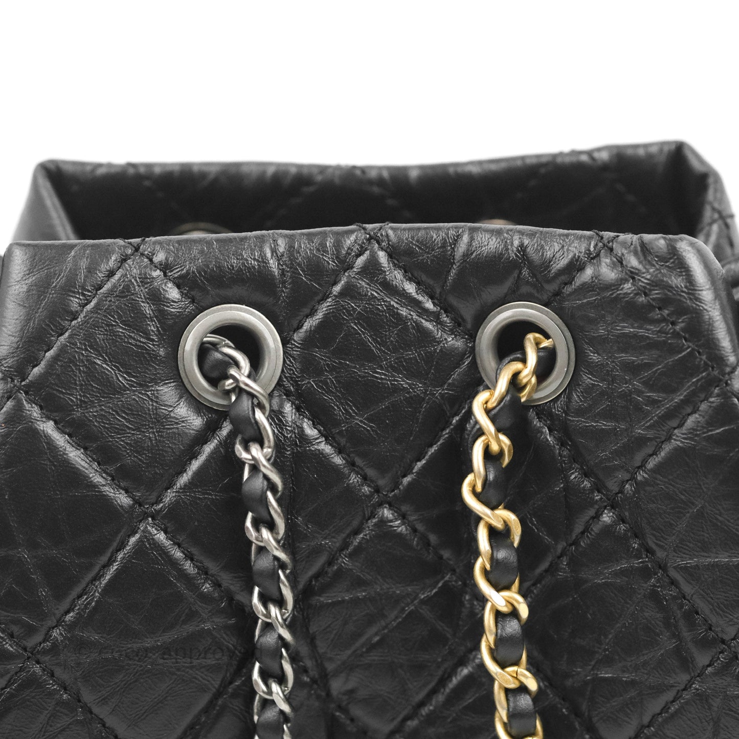 Chanel Small Gabrielle Backpack Black Aged Calfskin