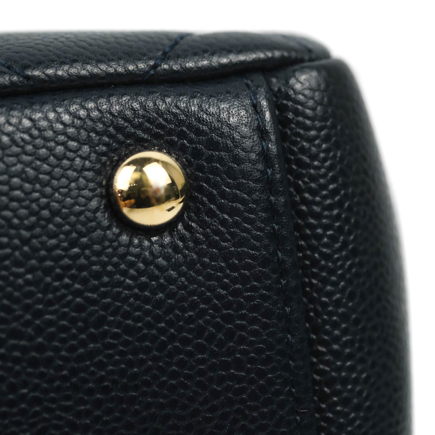 Chanel Quilted Small Business Affinity Flap Navy Caviar Gold Hardware