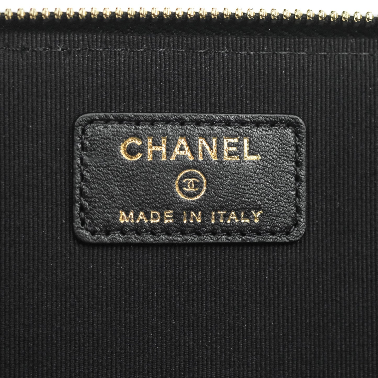 Chanel Vanity Rectangular Top Handle Black Lambskin Gold Hardware