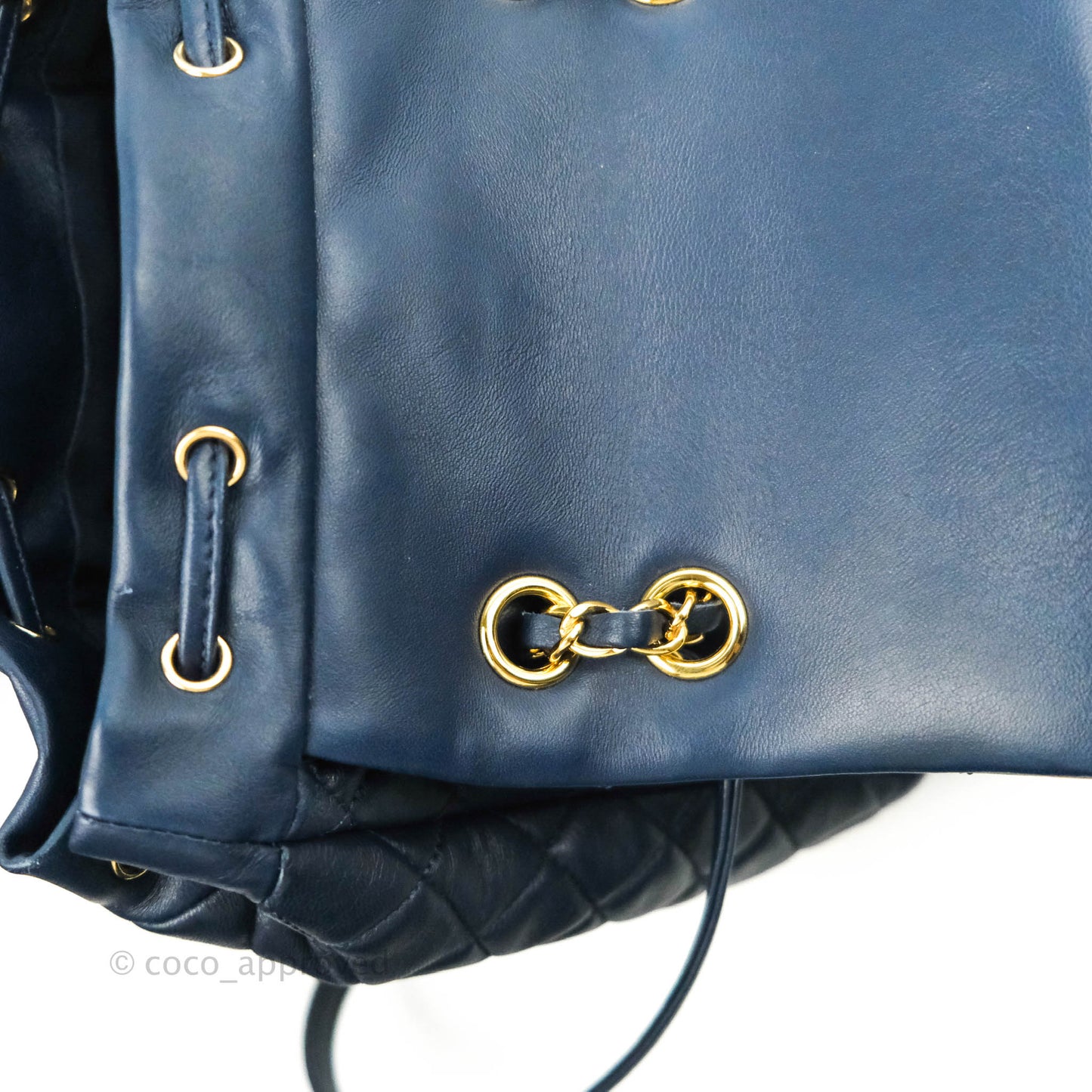 Chanel Small Quilted Urban Spirit Backpack Navy Gold Hardware