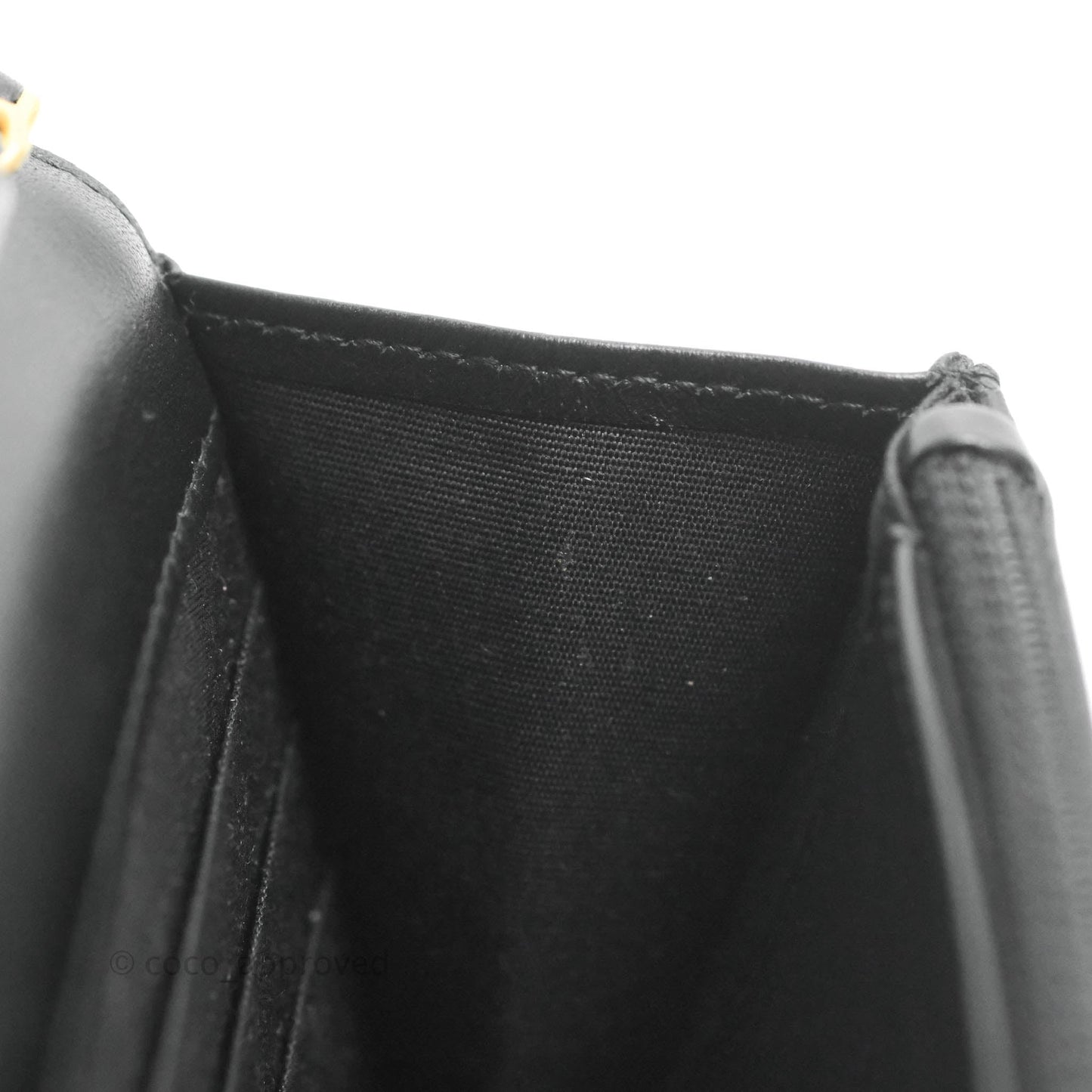 Chanel Filigree Wallet on Chain WOC Black Caviar Gold Hardware