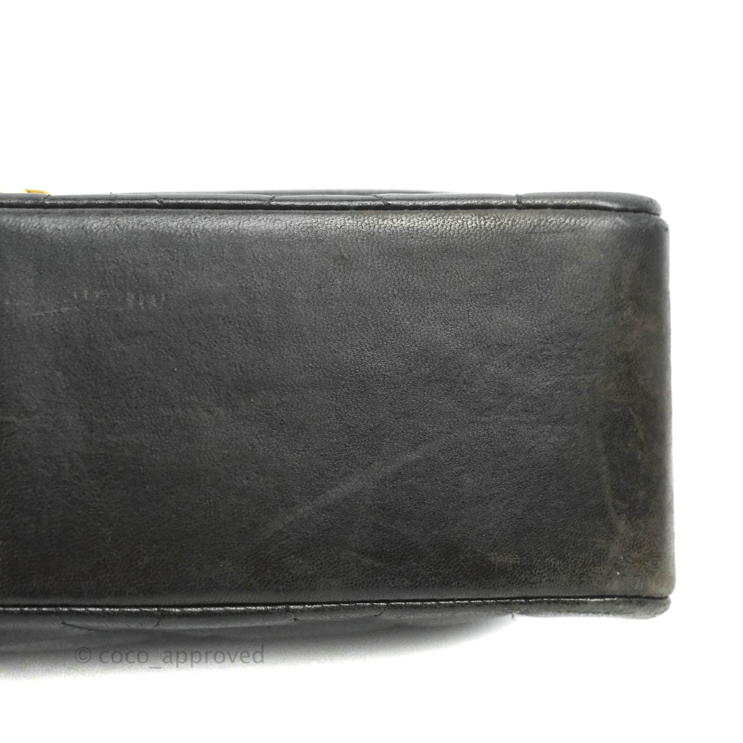 Chanel Vintage Quilted Medium Classic Diana Flap Bag Black Lambskin 24K Gold Harwdare