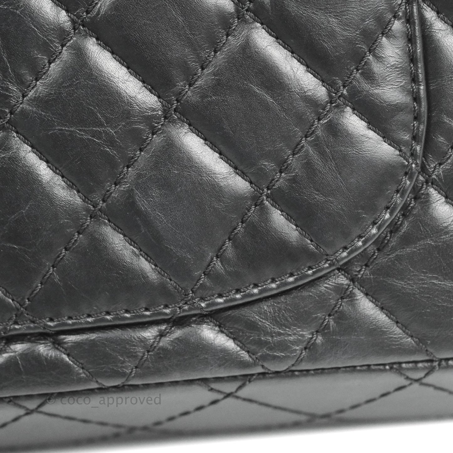 Chanel Reissue 225 Quilted Flap Black Aged Calfskin Aged Gold Hardware