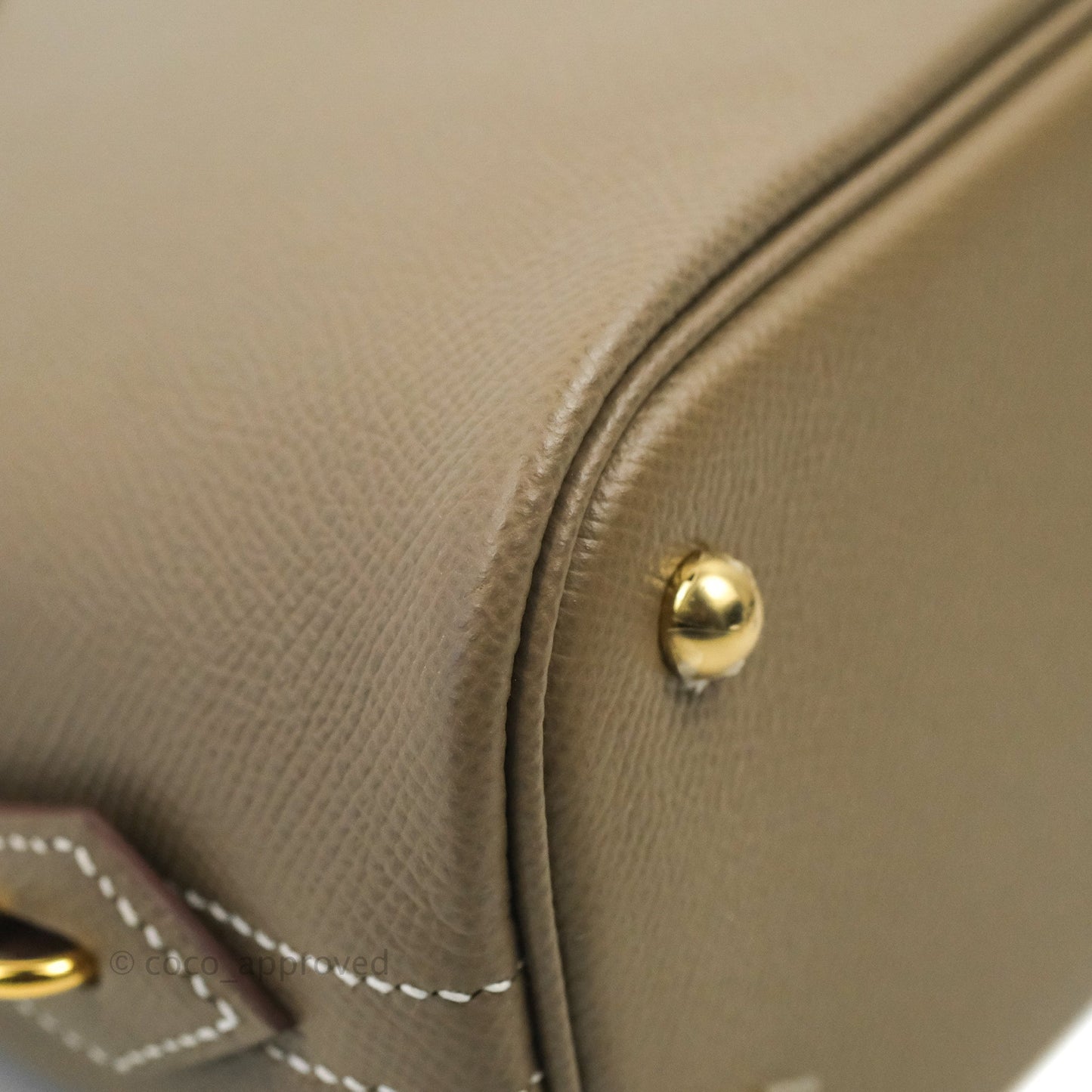 Hermès Bolide 1923 25 Etoupe Epsom Gold Hardware
