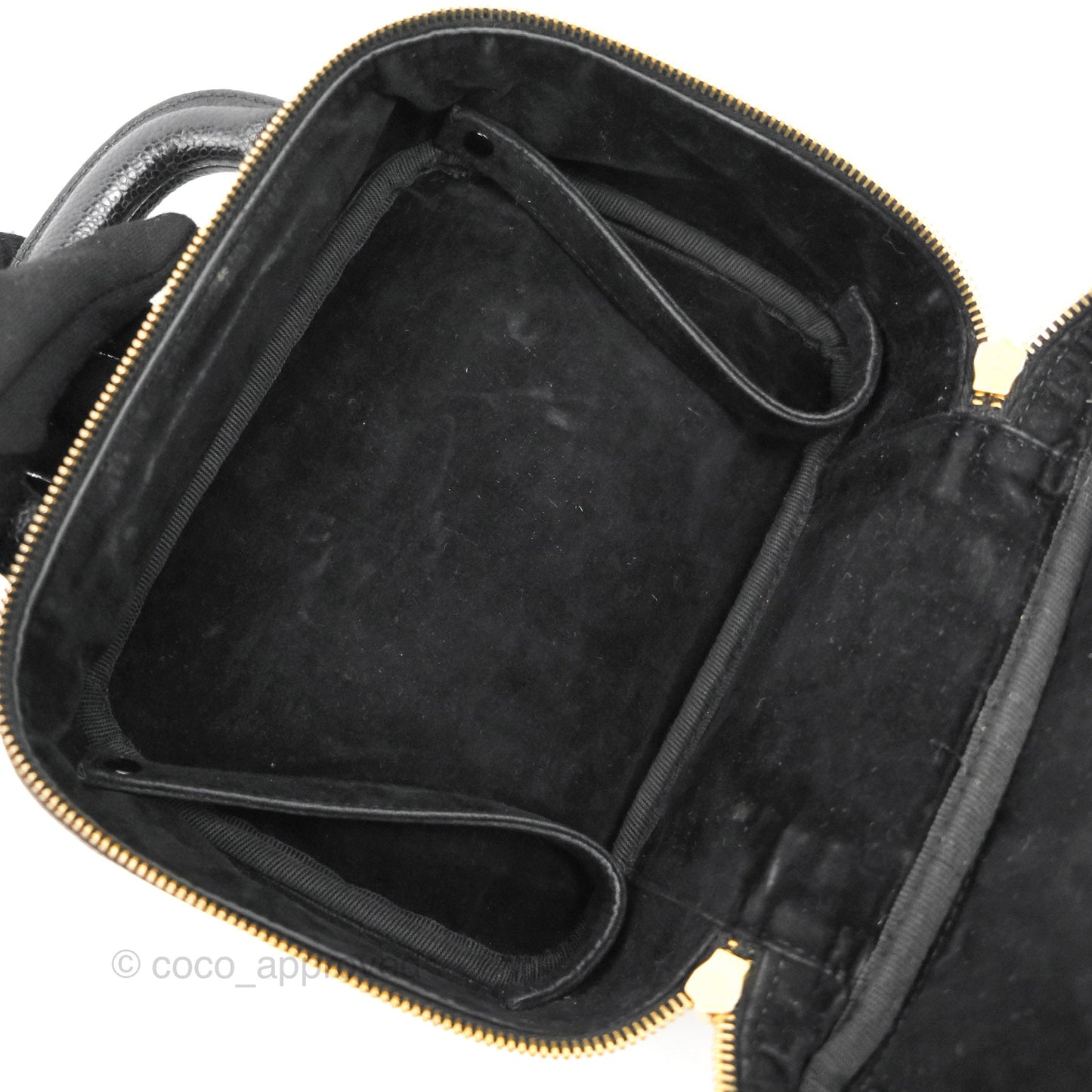 Chanel Vintage Timeless CC Vanity Black Caviar Gold Hardware