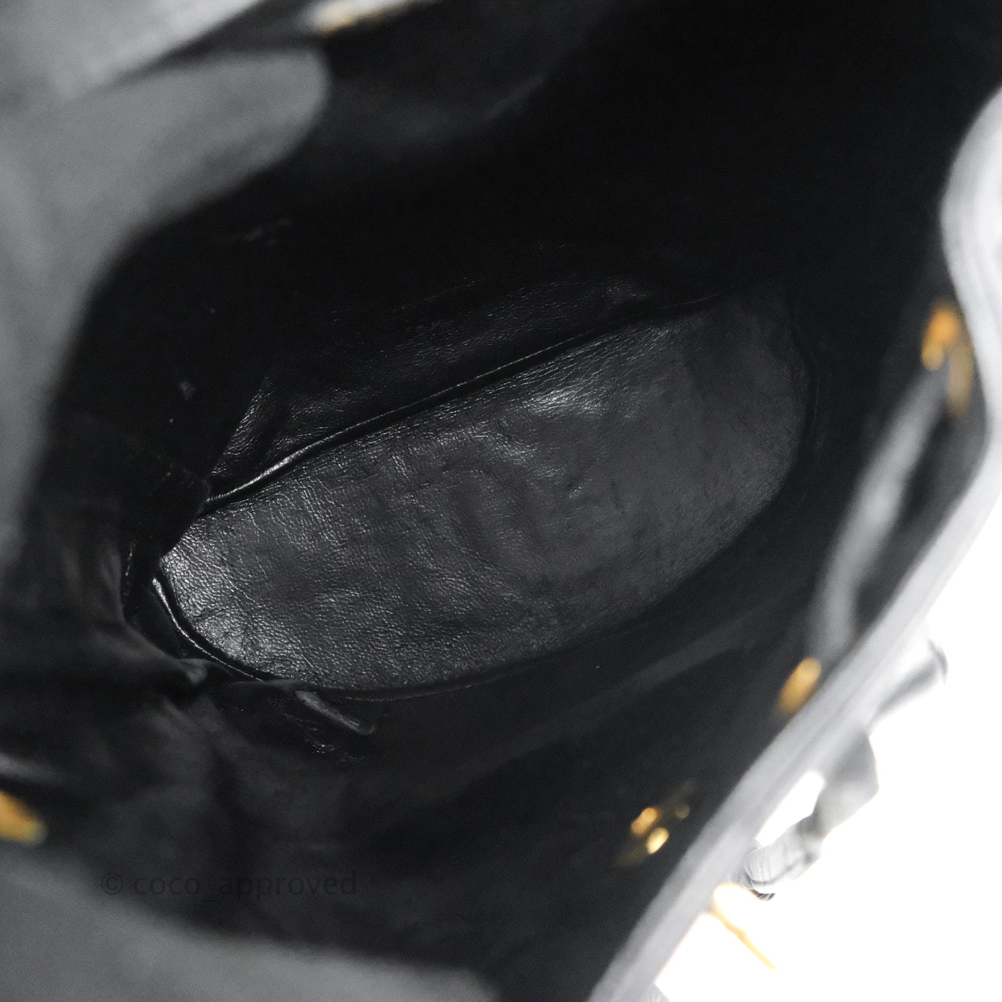 Chanel Vintage CC Duma Backpack Black Lambskin 24K Gold Hardware