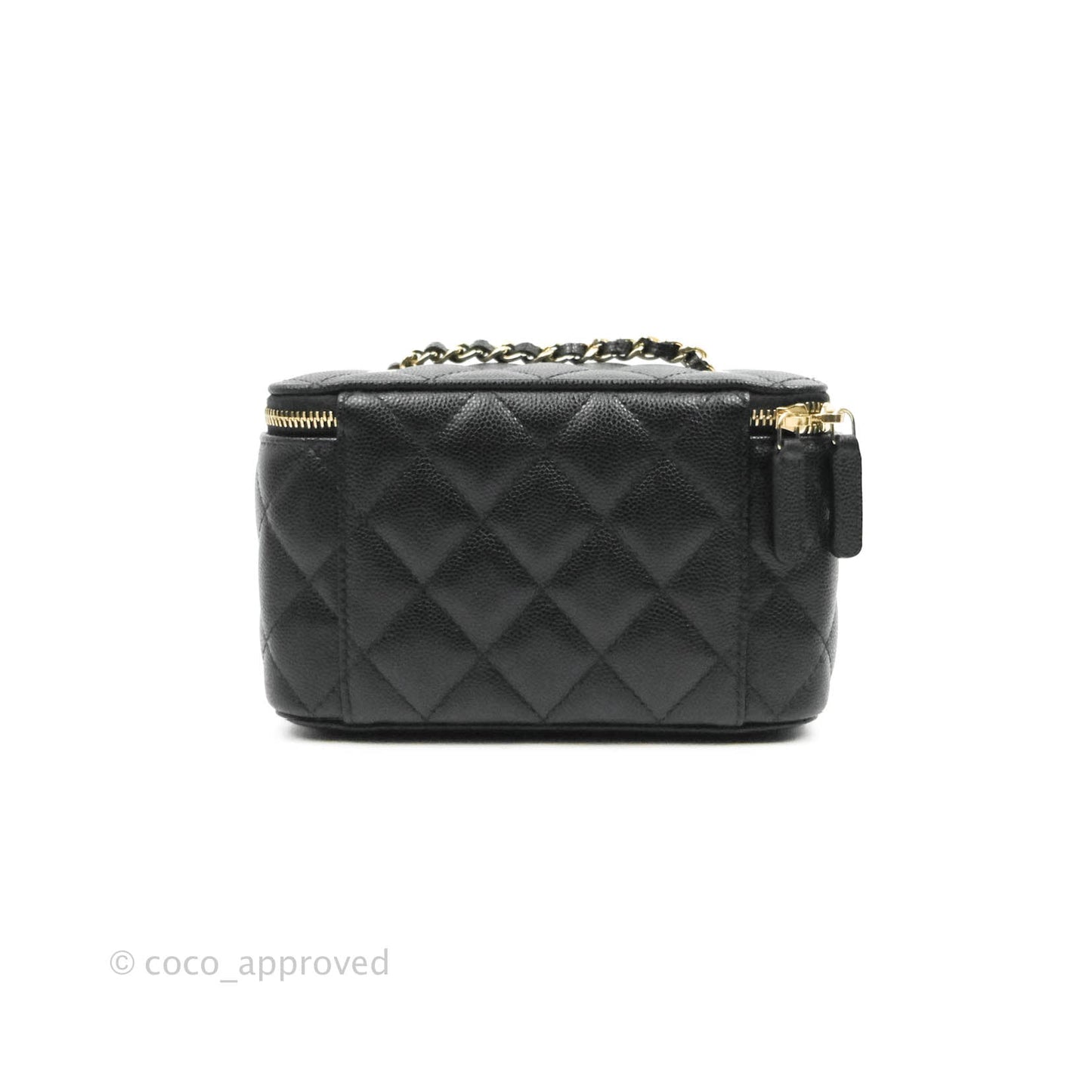 Chanel Classic Vanity Rectangular Black Caviar Gold Hardware