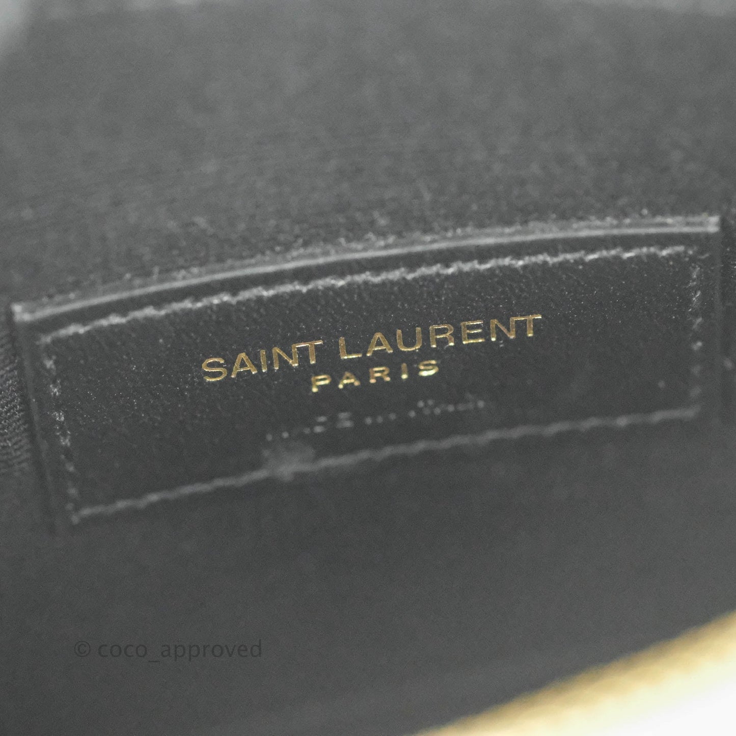 Saint Laurent Envelope Zip Pouch Ivory Caviar Gold Hardware