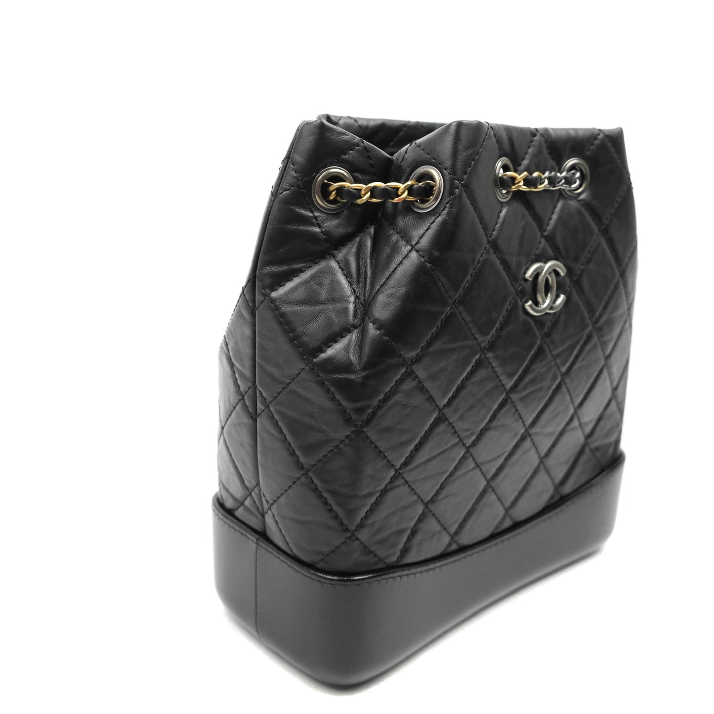 Chanel Small Gabrielle Backpack Black Aged Calfskin