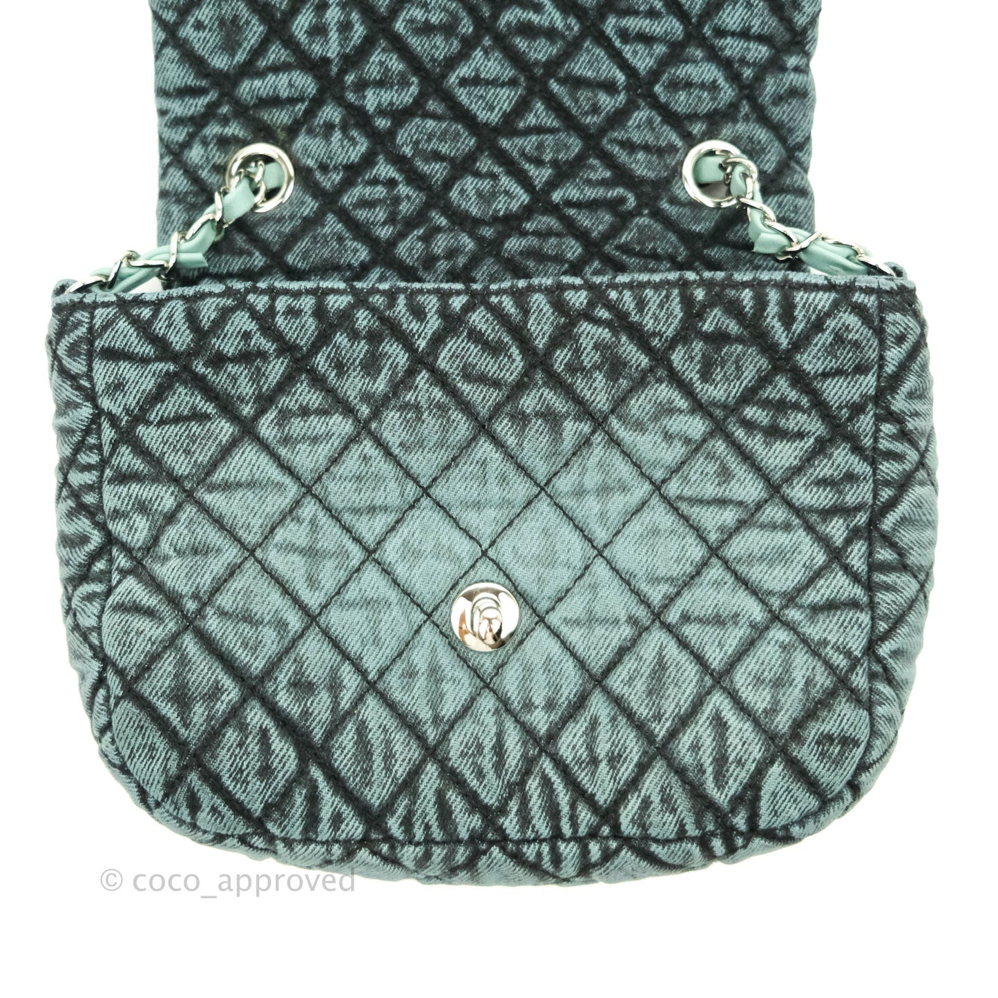 Chanel Denimpression Quilted Small Flap Green Black