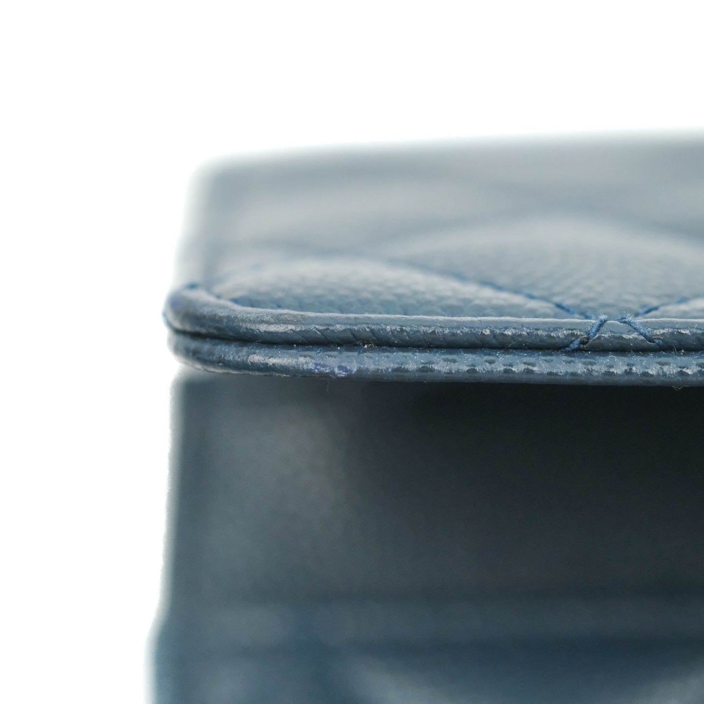Chanel Quilted Wallet on Chain WOC Dark Blue Caviar Gold Hardware