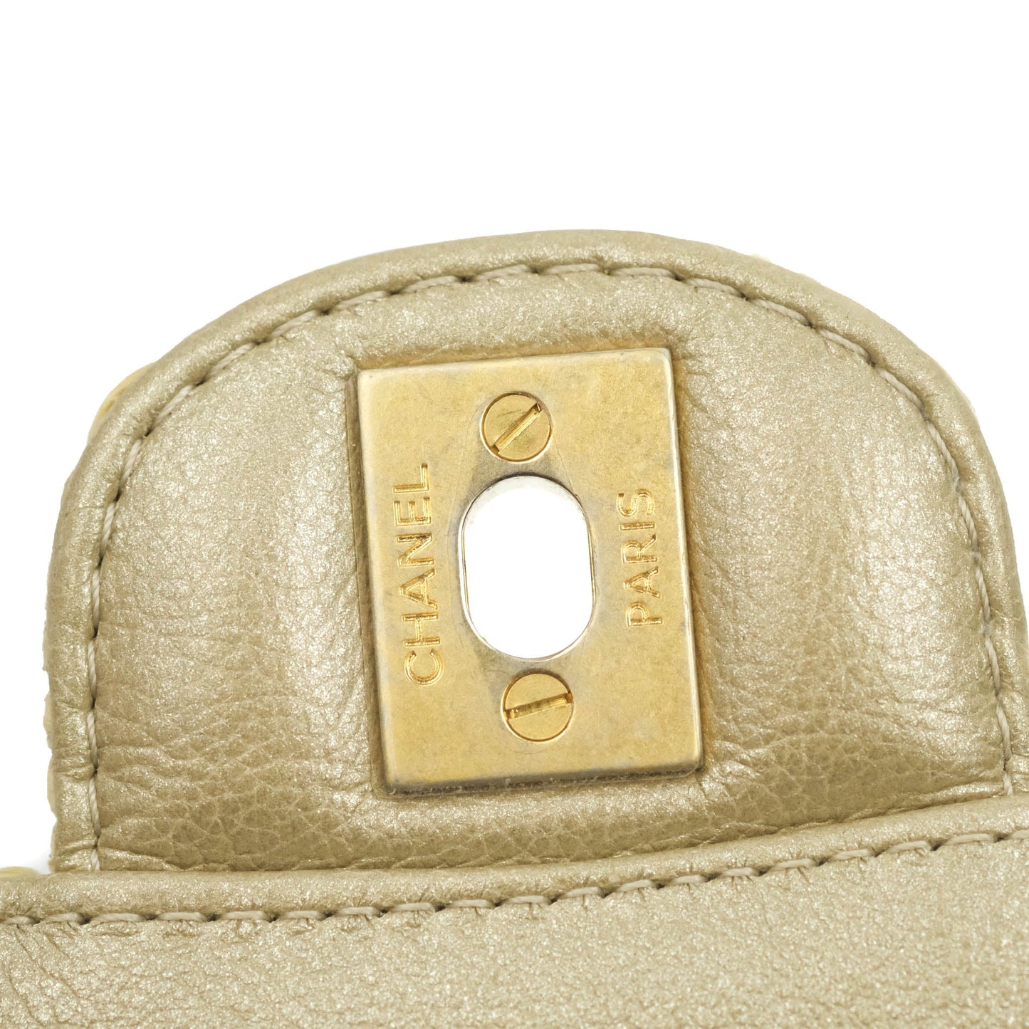 Chanel Classic M/L Medium Double Flap Woven Reed Aged Gold Hardware