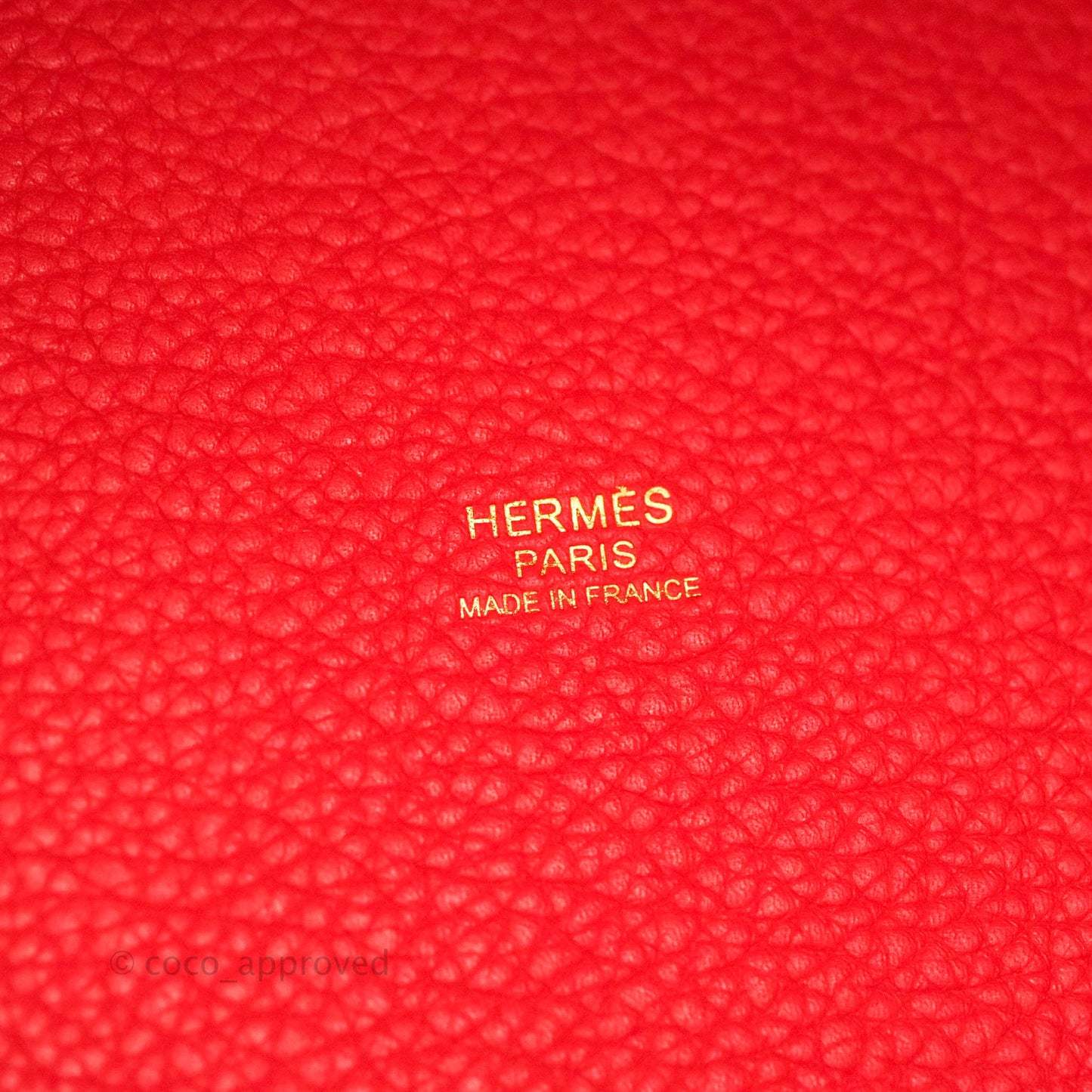 Hermès Picotin 22 Clemence Rouge de Coeur Gold Hardware
