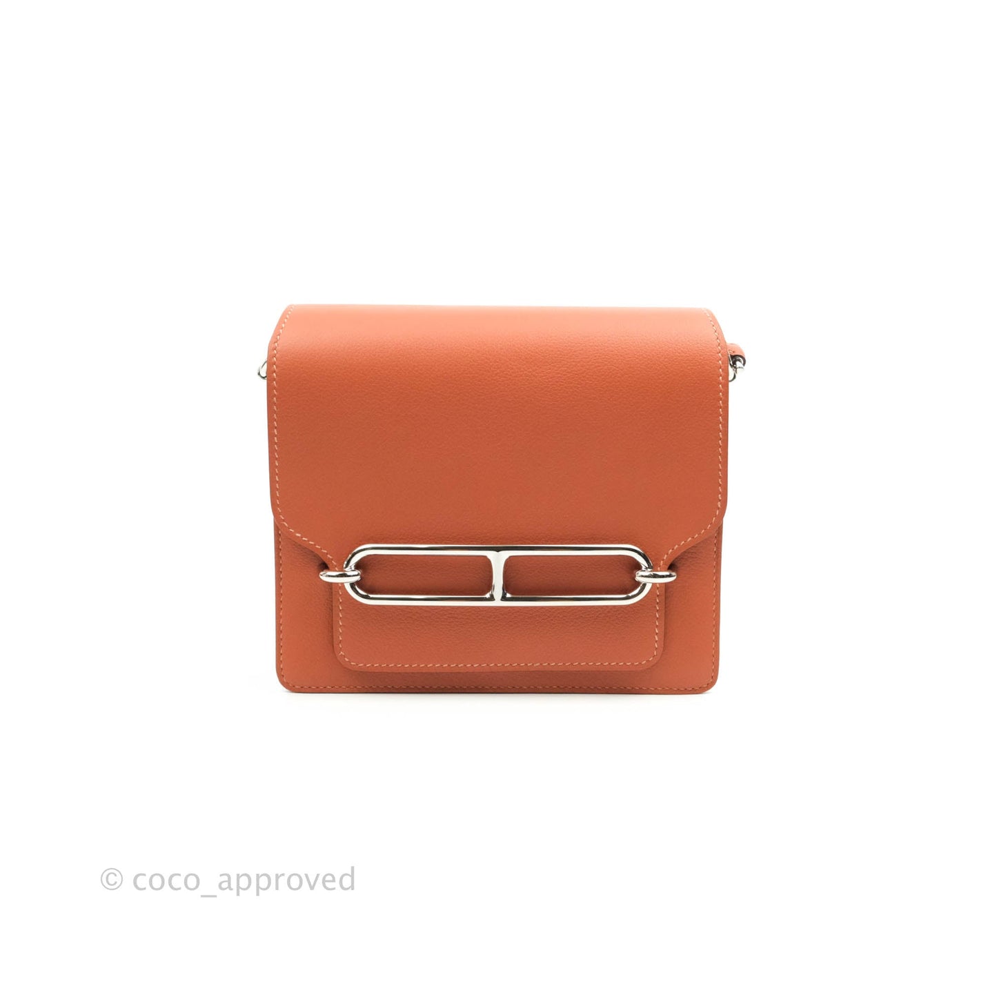 Hermès Roulis Mini 18 Blush Rose Jaipur Evercolor Palladium Hardware