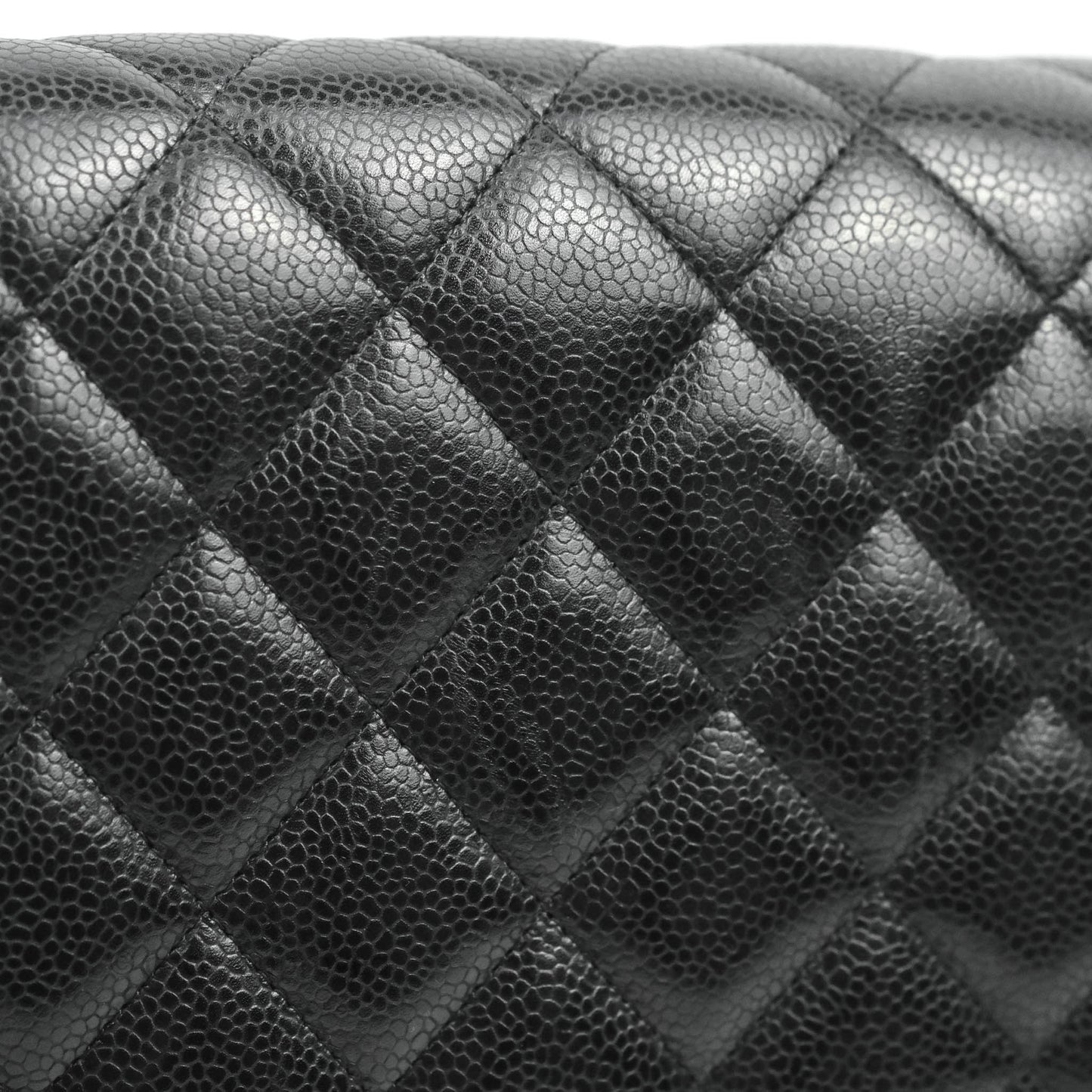 Chanel Quilted Maxi Single Flap Black Caviar Silver Hardware