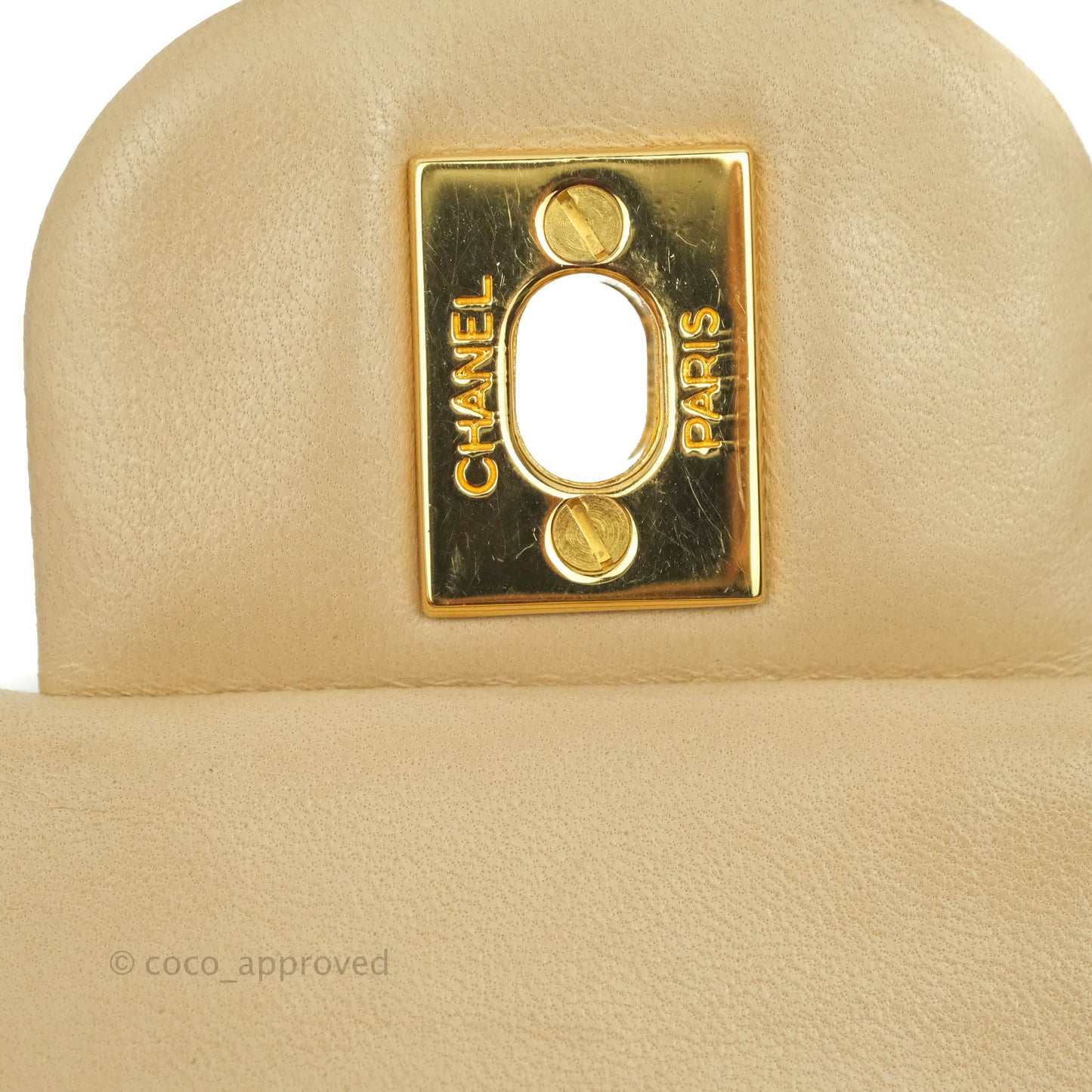 Chanel Classic Vintage Small Flap Beige Lambskin 24K Gold Hardware